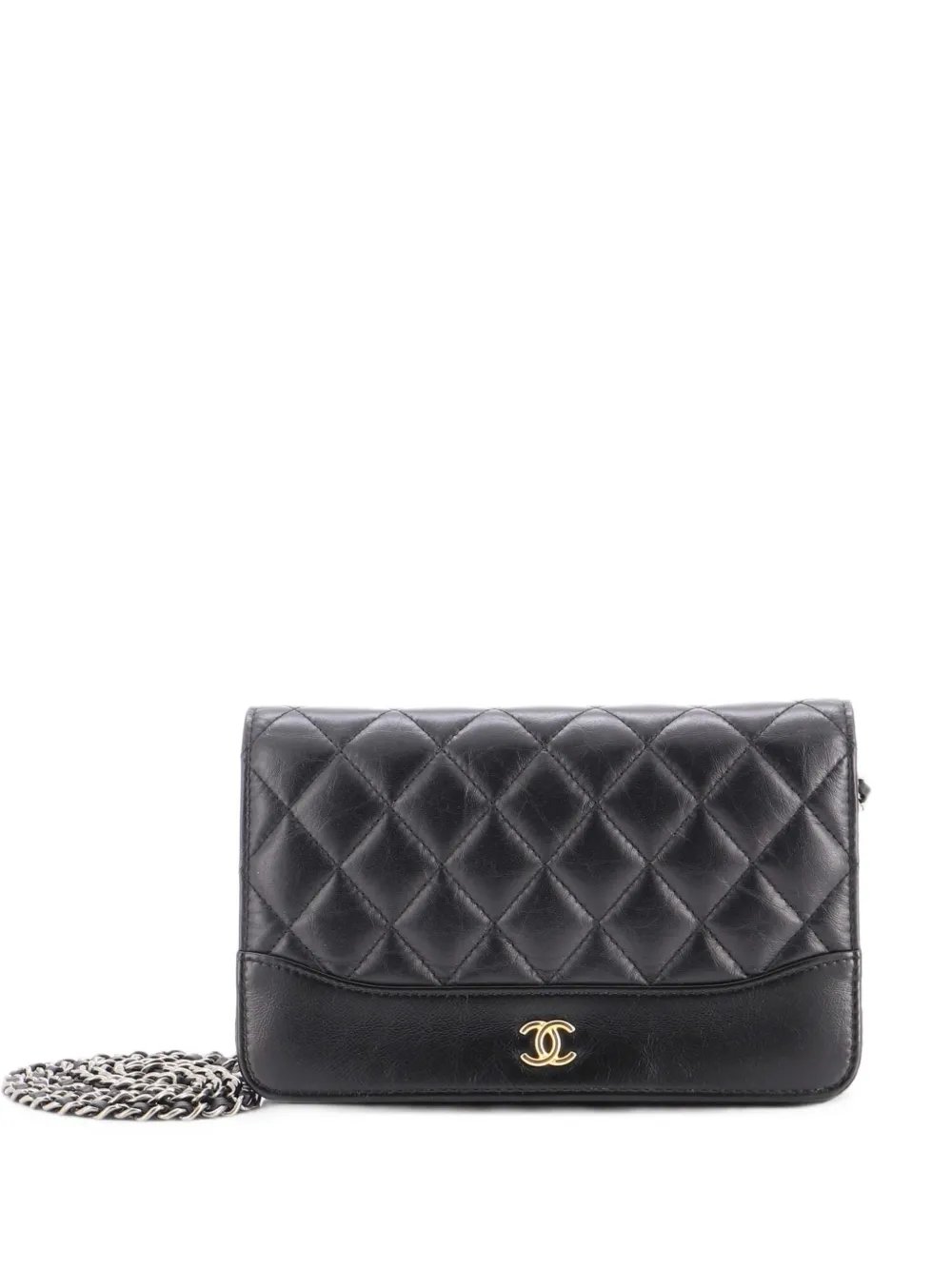 Gabrielle Wallet on Chain Quilted Aged Calfskin crossbody bag