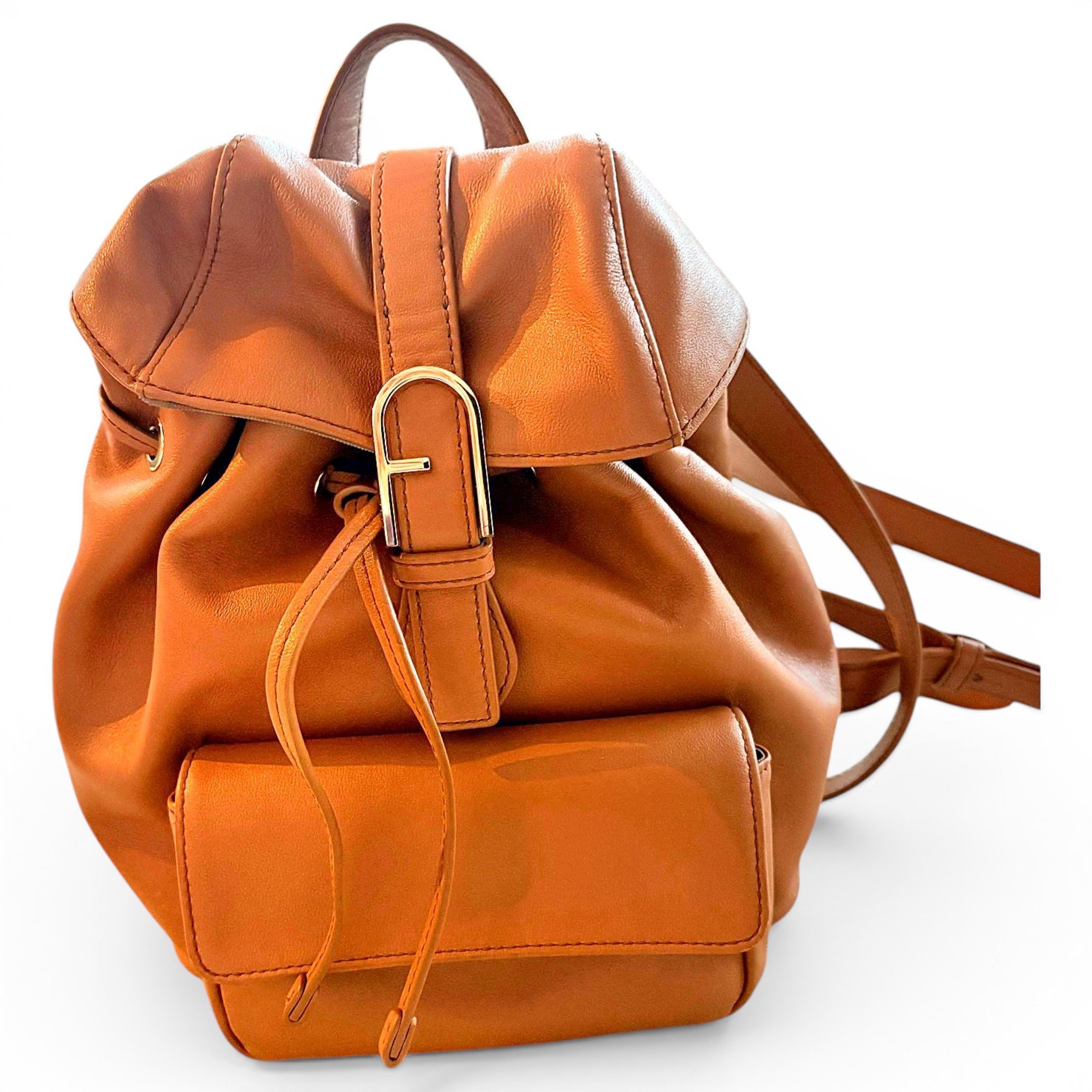 Leather backpack