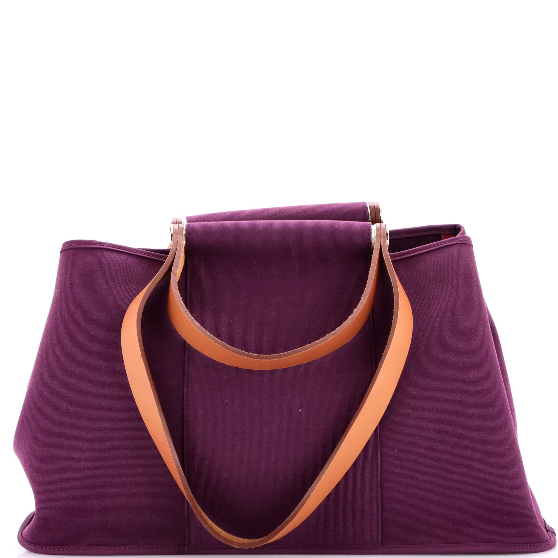 Hermes Cabag Elan Toile and Leather 39