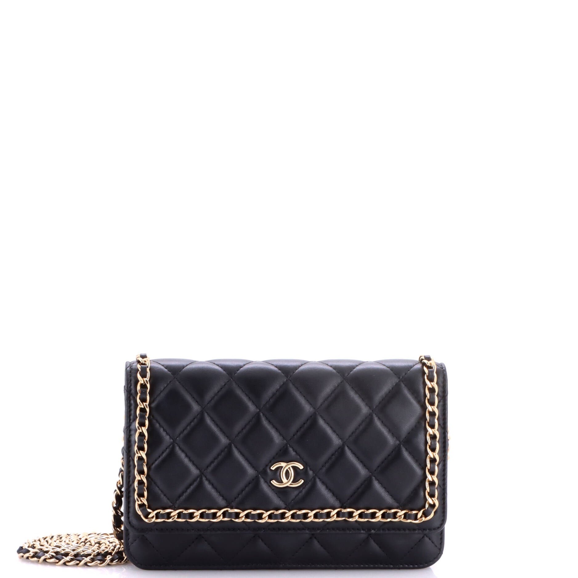 Chain Around Wallet on Chain Quilted Lambskin