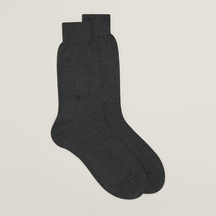 Anthracite "H" Embroidery Socks