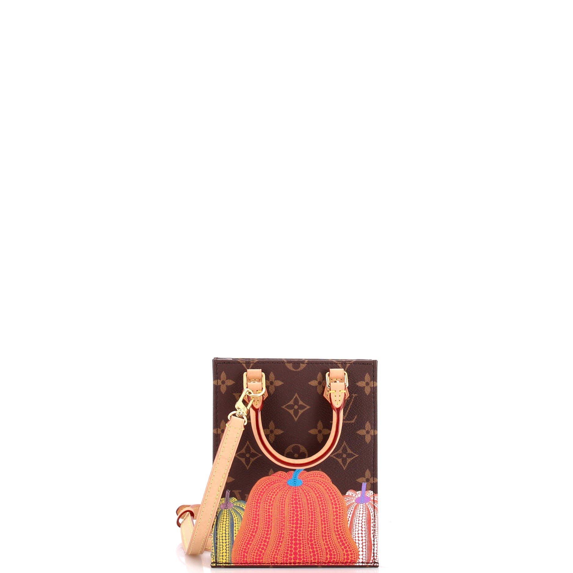 Petit Sac Plat Bag Yayoi Kusama Pumpkins Monogram Canvas