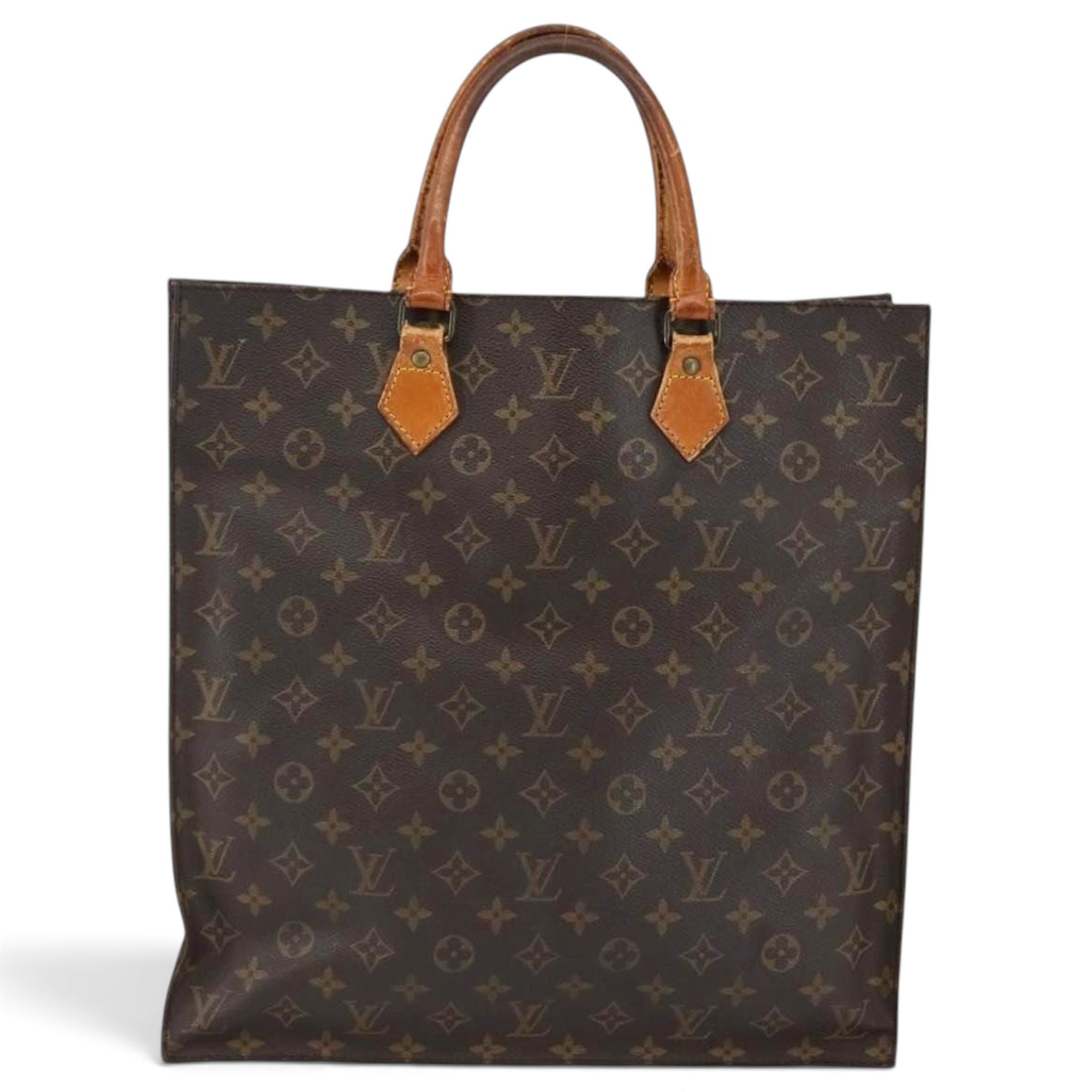 Plat leather handbag