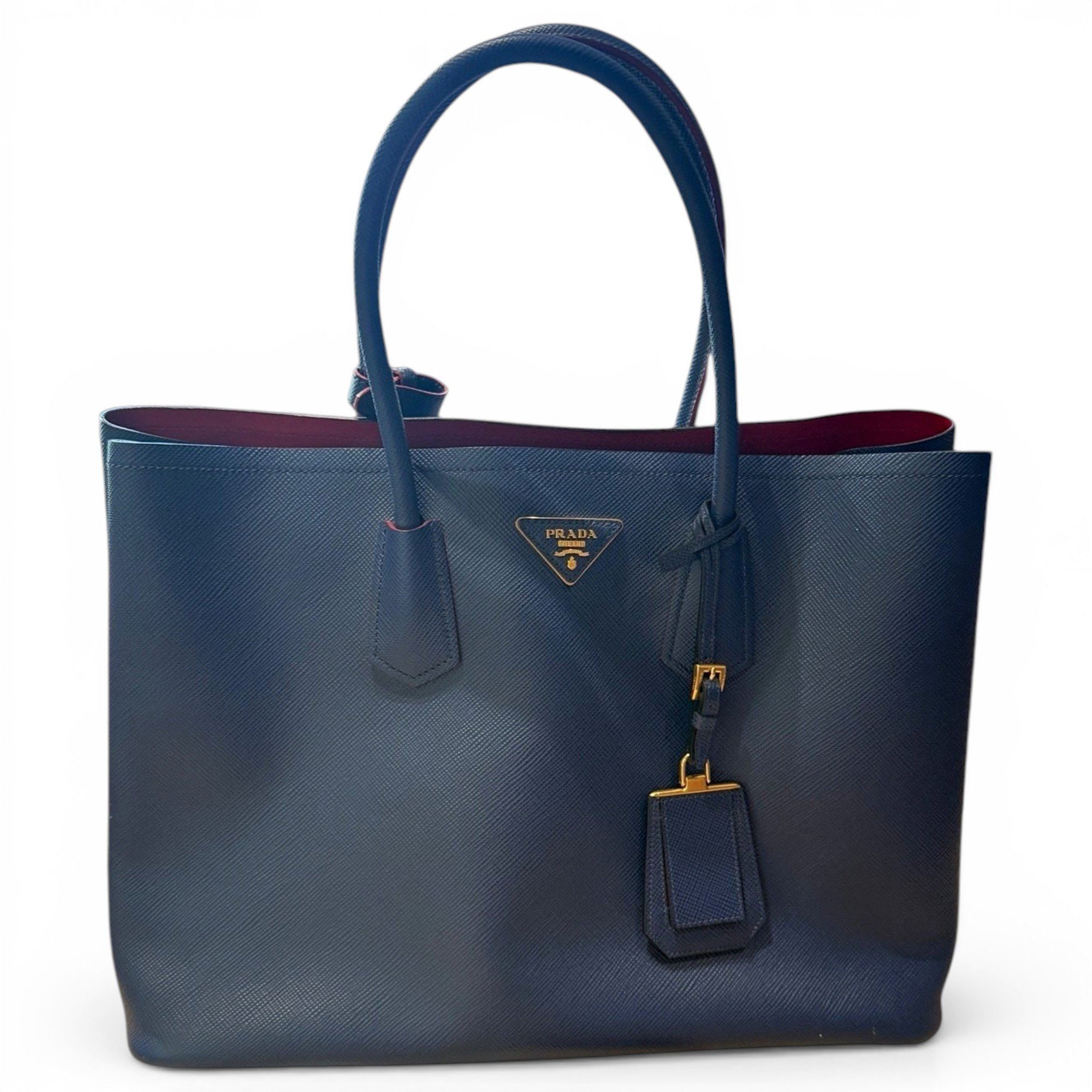 Double leather tote
