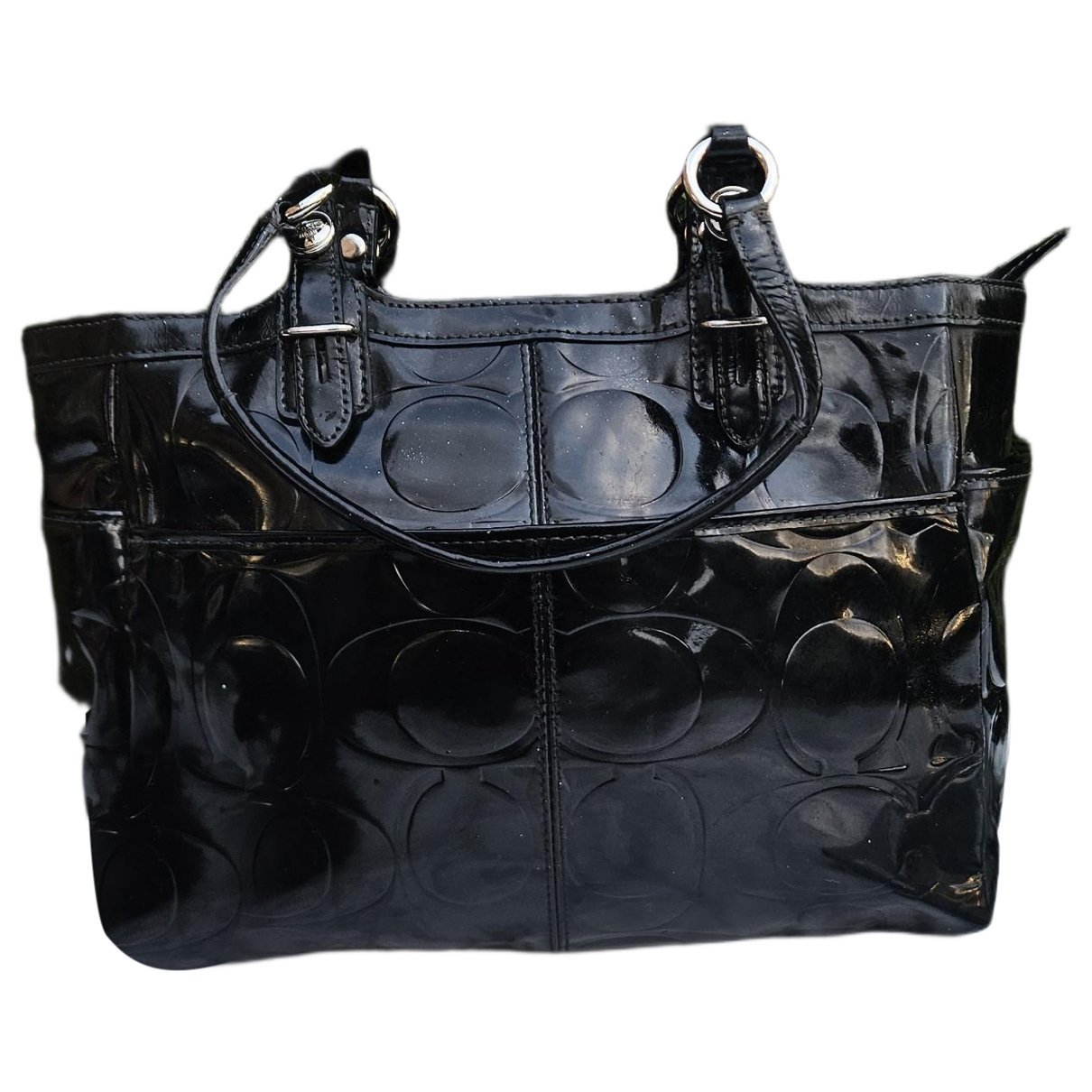 Patent leather tote