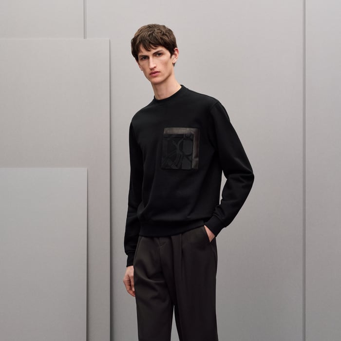 Noir "Eperon d'Or En Perspective" Crewneck Sweater