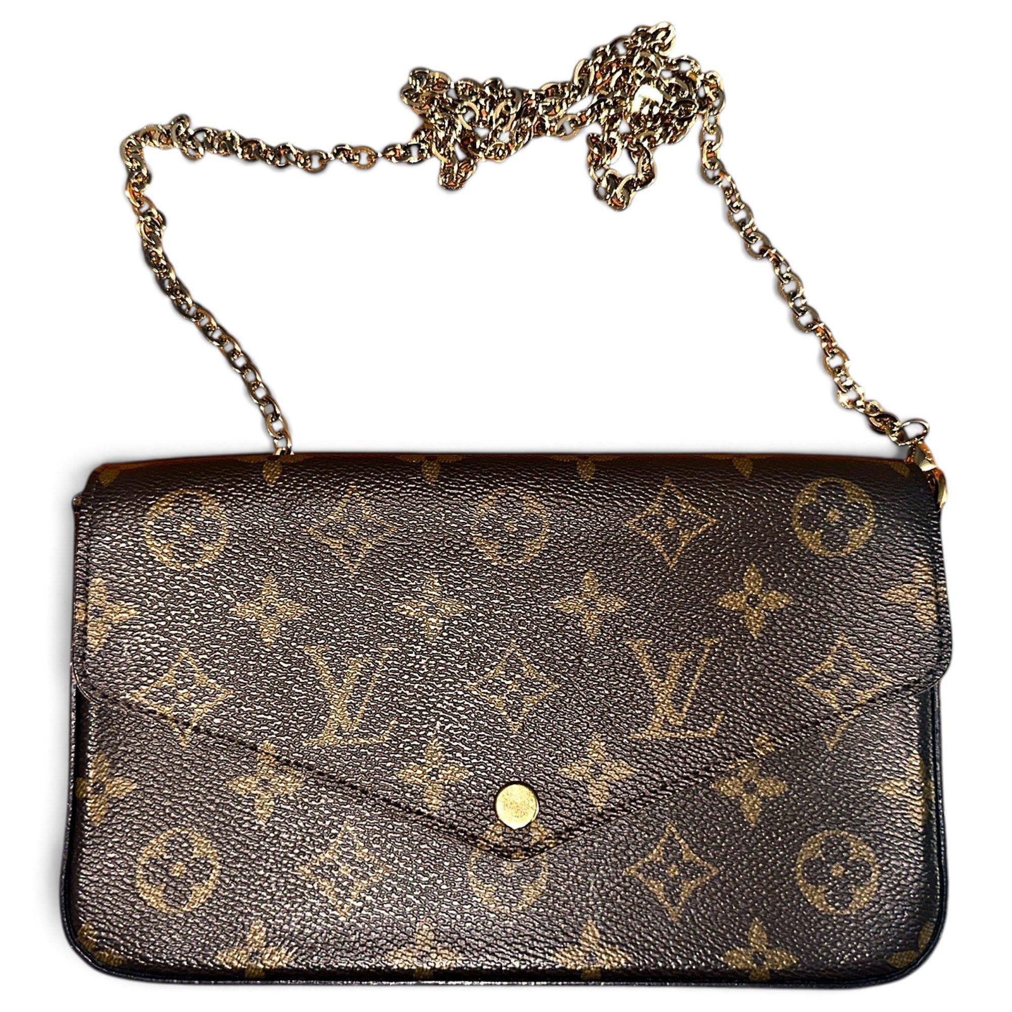 Leather clutch bag