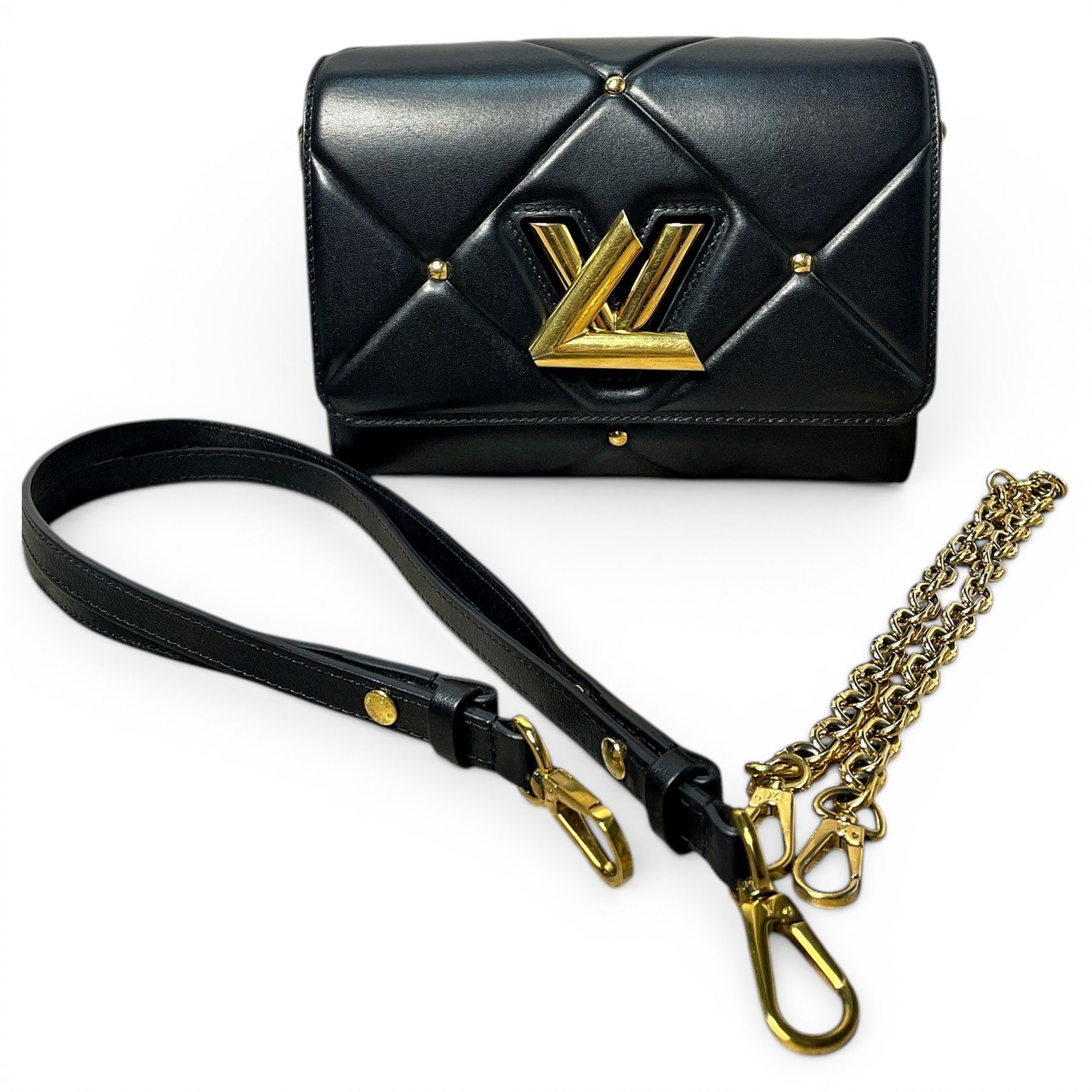 Twist leather handbag