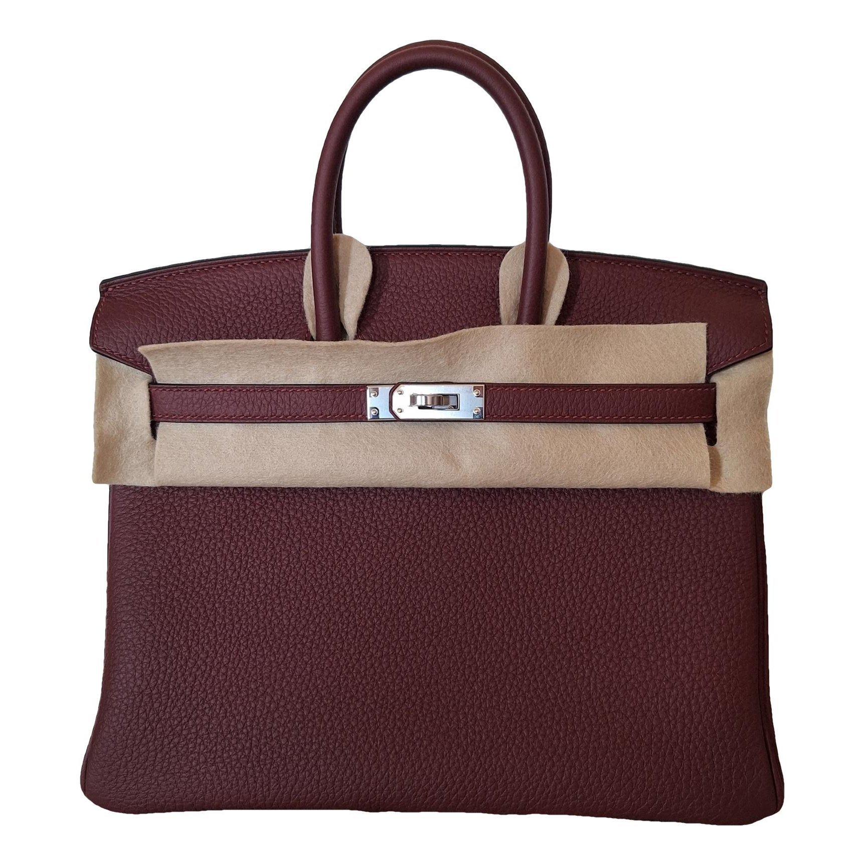 Hermes Birkin 25 Handbag Rouge H Togo Leather 2026