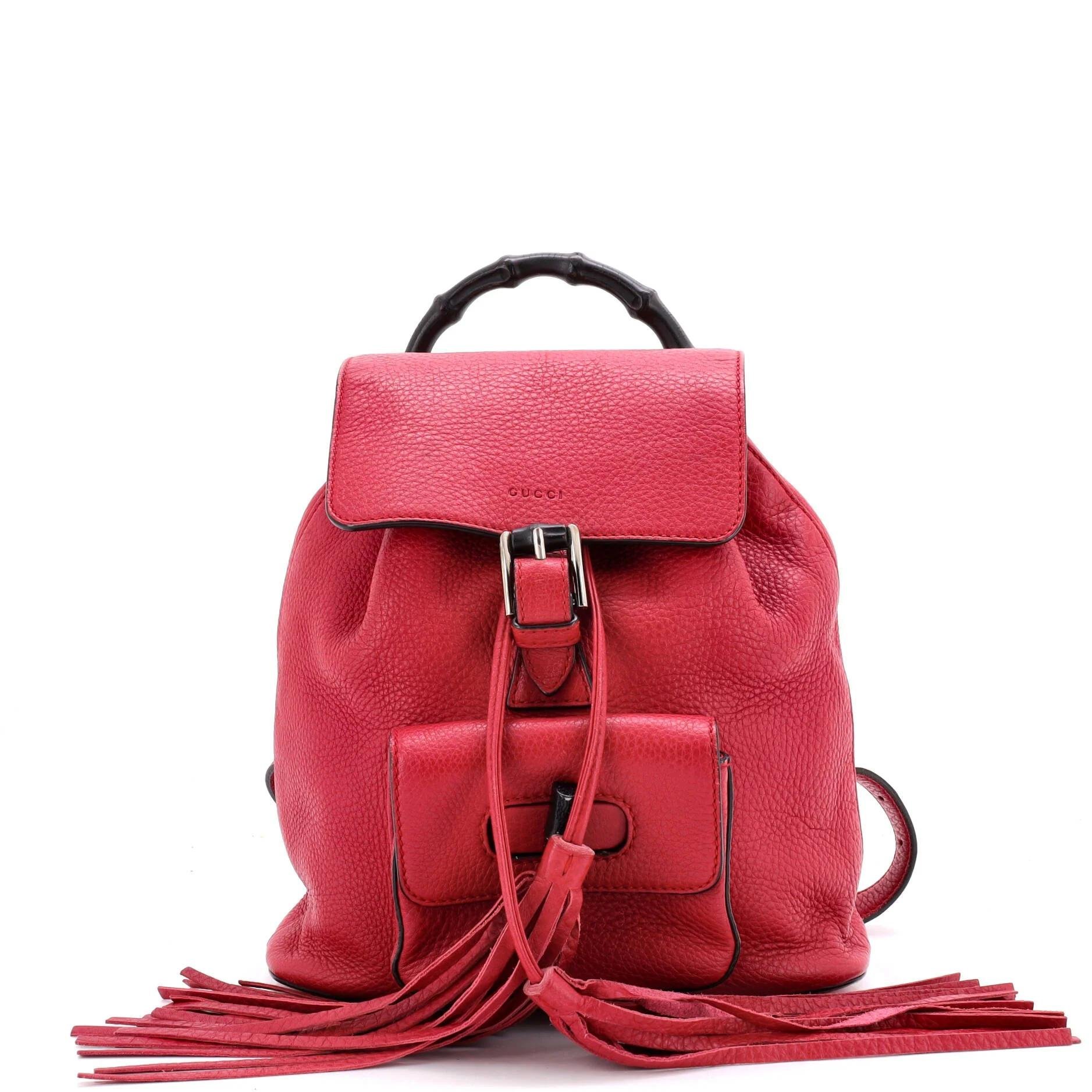 Bamboo Tassel cloth backpack