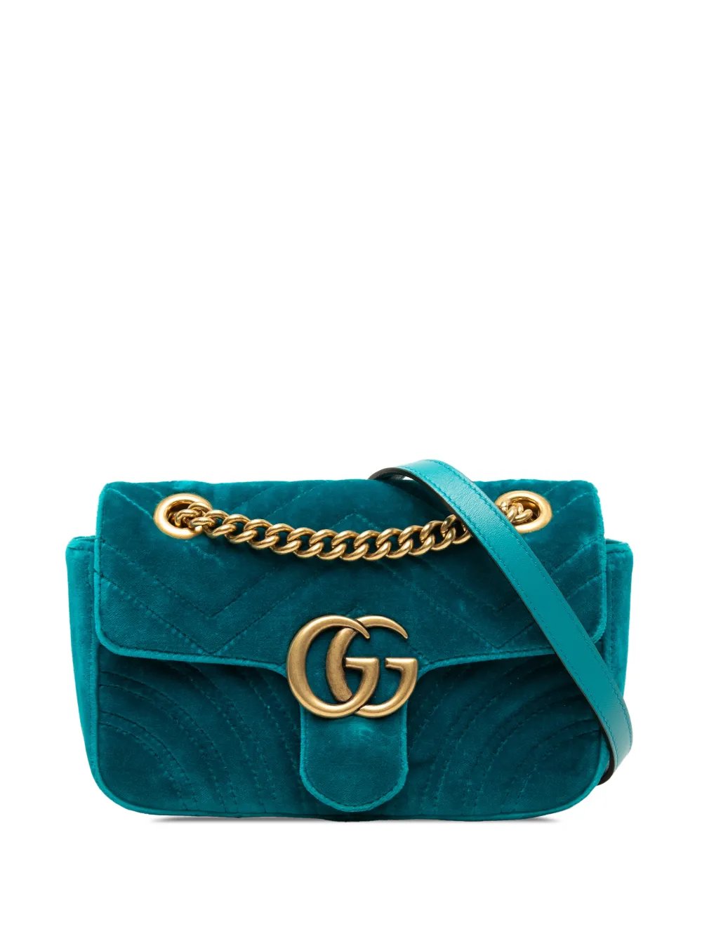 2016-2026 Small GG Marmont Matelasse Velvet shoulder bag