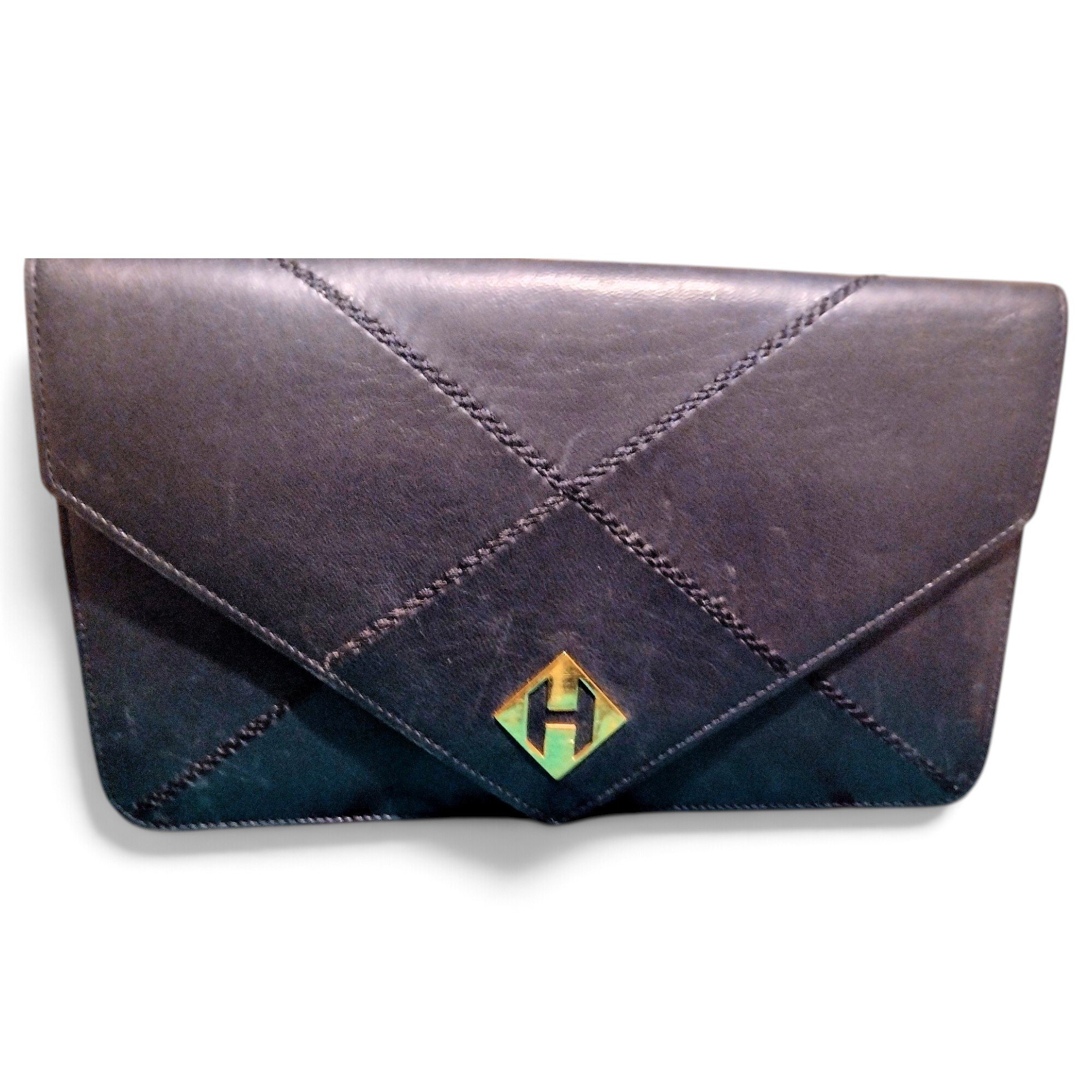 Leather clutch bag