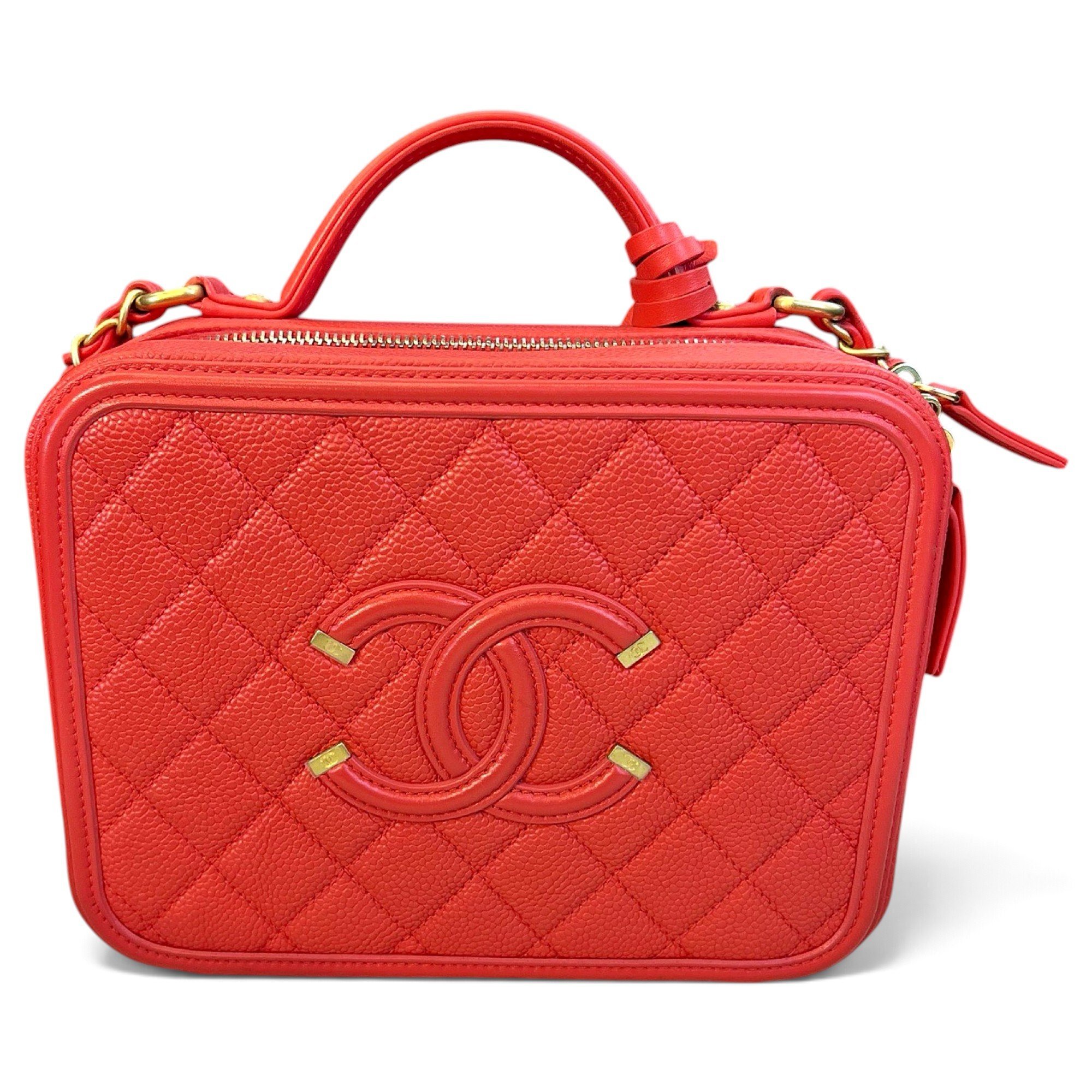 Vanity leather handbag