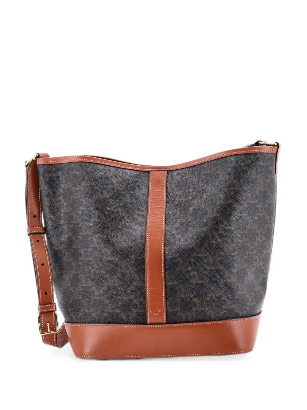 Triomphe Coated Canvas Medium bucket bag