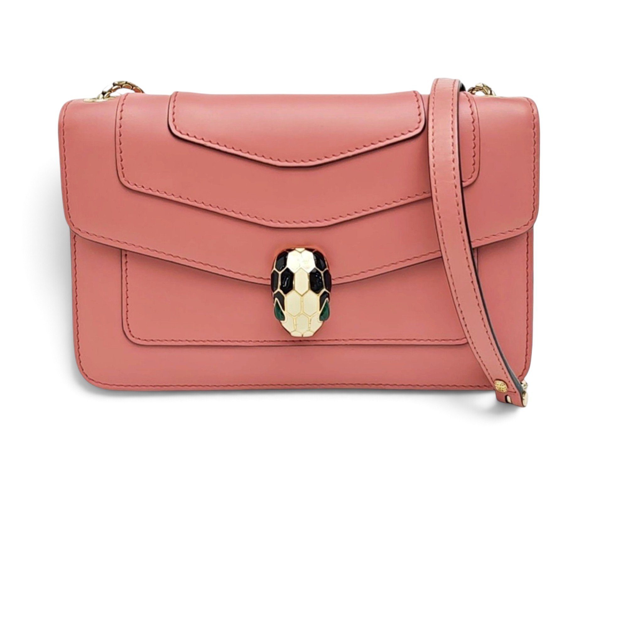 Serpenti leather handbag