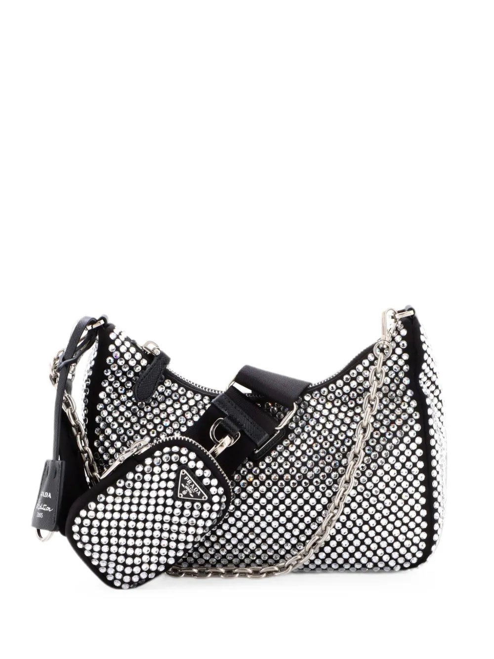 Re-Edition 2005 Shoulder Bag Crystal Embellished Satin Small crossbody bag