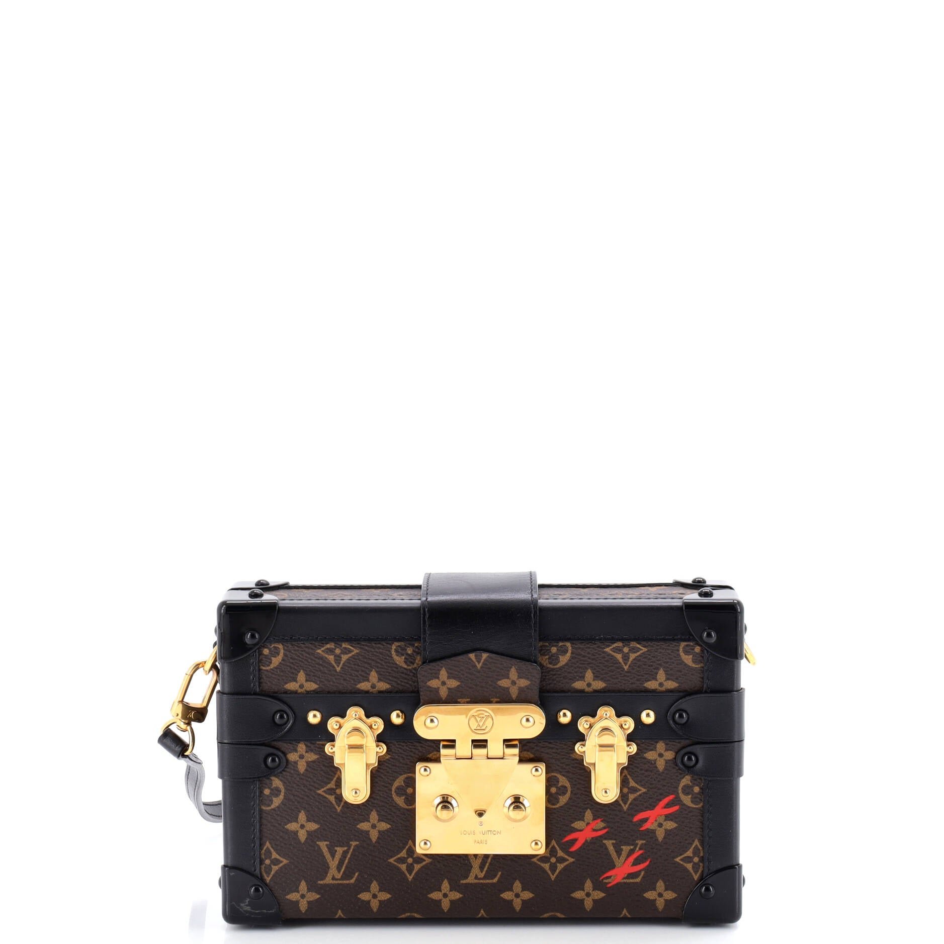 Louis Vuitton Petite Malle Handbag Monogram Canvas