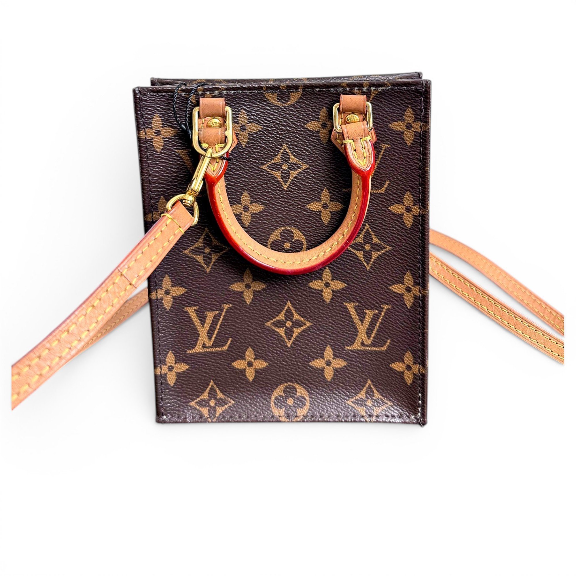 Plat leather crossbody bag