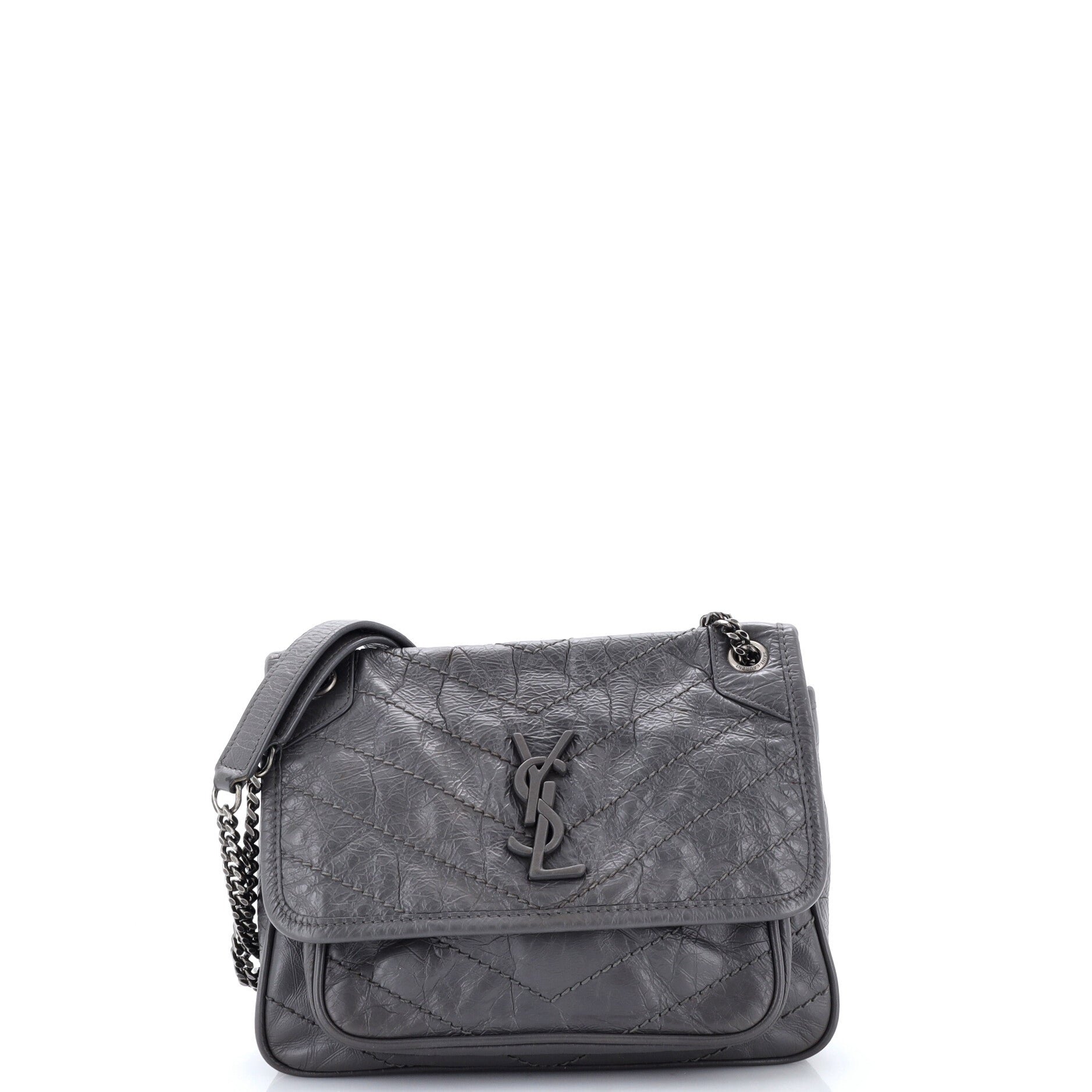 Niki Chain Flap Bag Matelasse Chevron Leather Baby