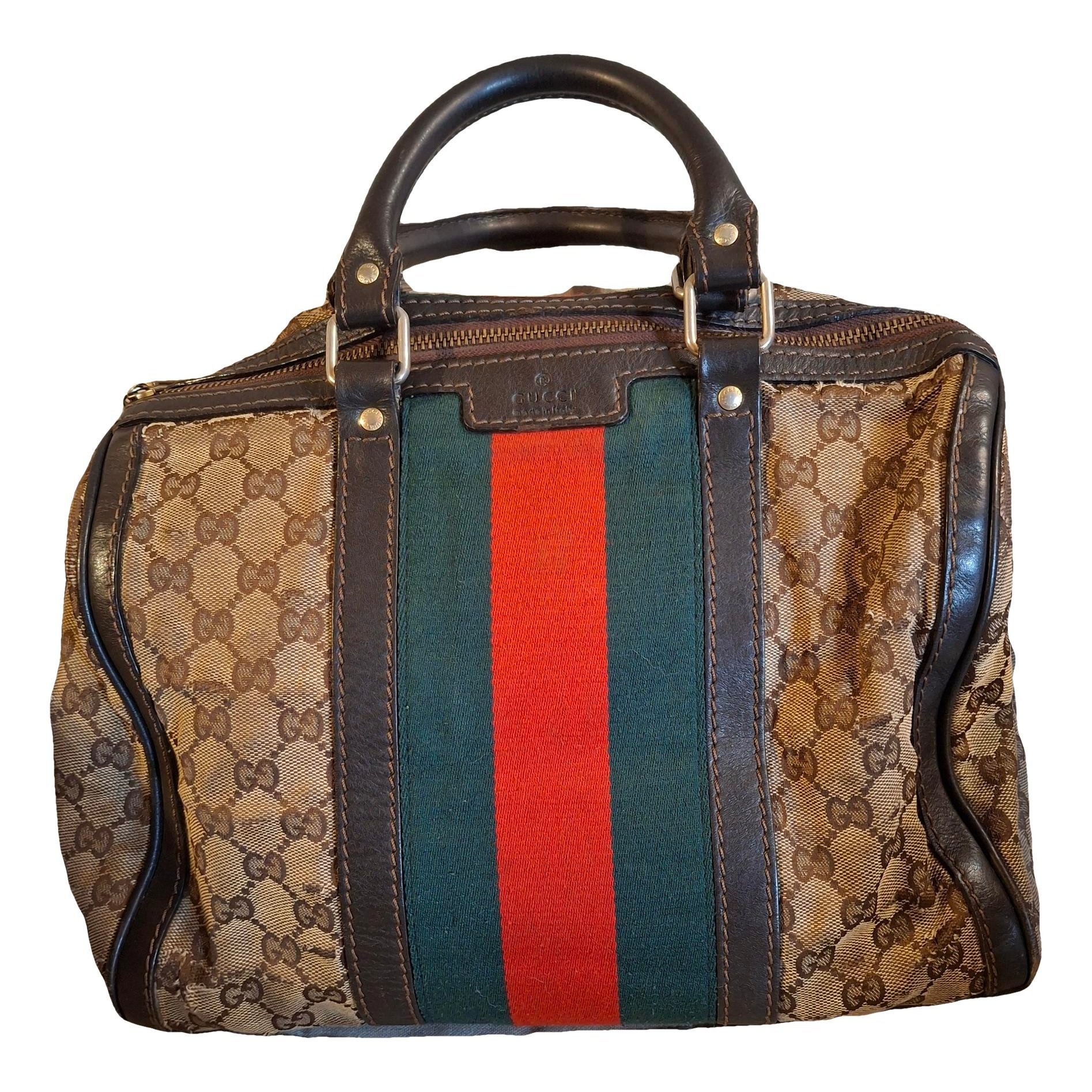 Boston leather handbag
