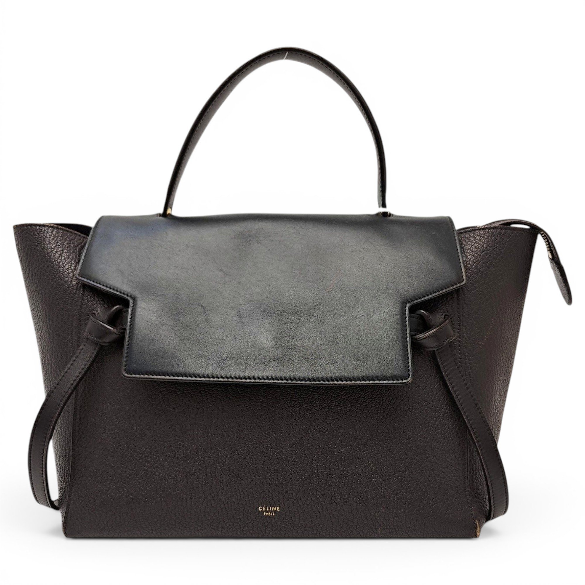 Belt leather handbag