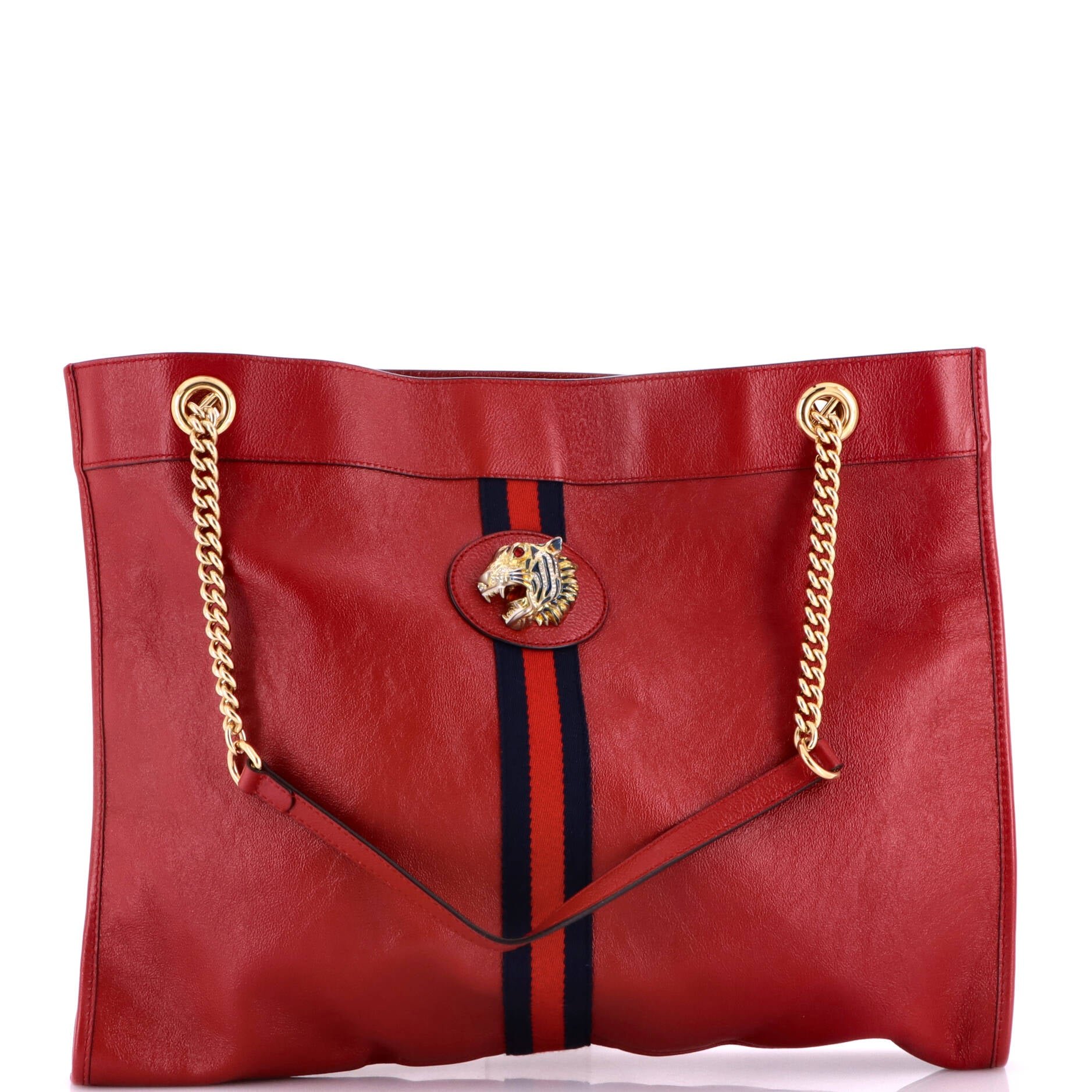 Rajah Chain Tote Leather Large