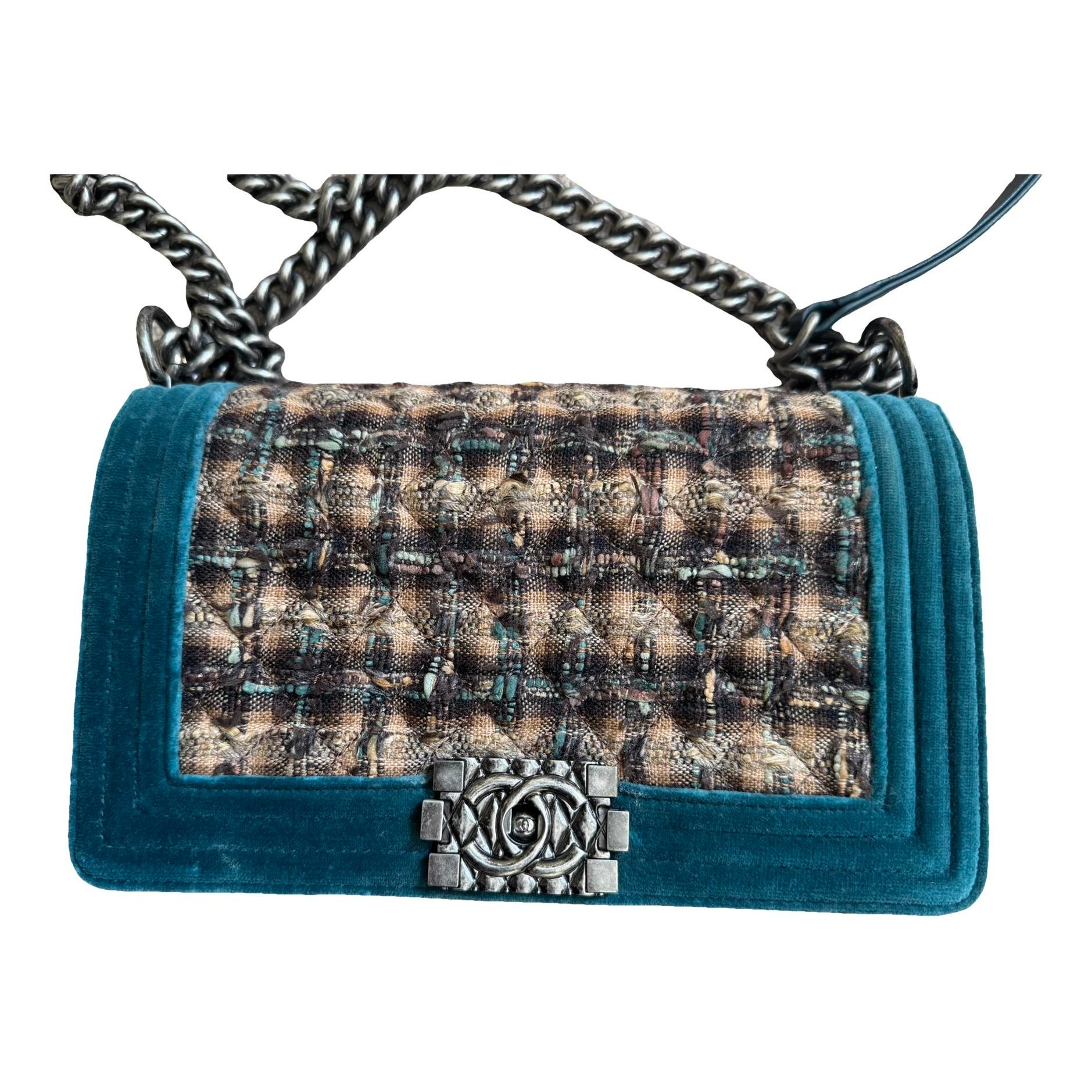 Boy velvet crossbody bag