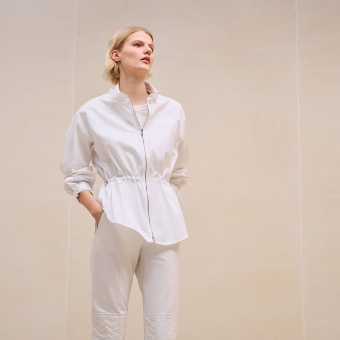 Blanc Drawstring Overshirt