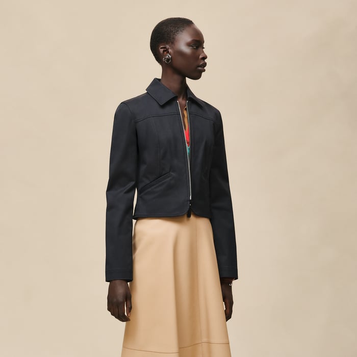 Noir Double Cotton Twill Jacket