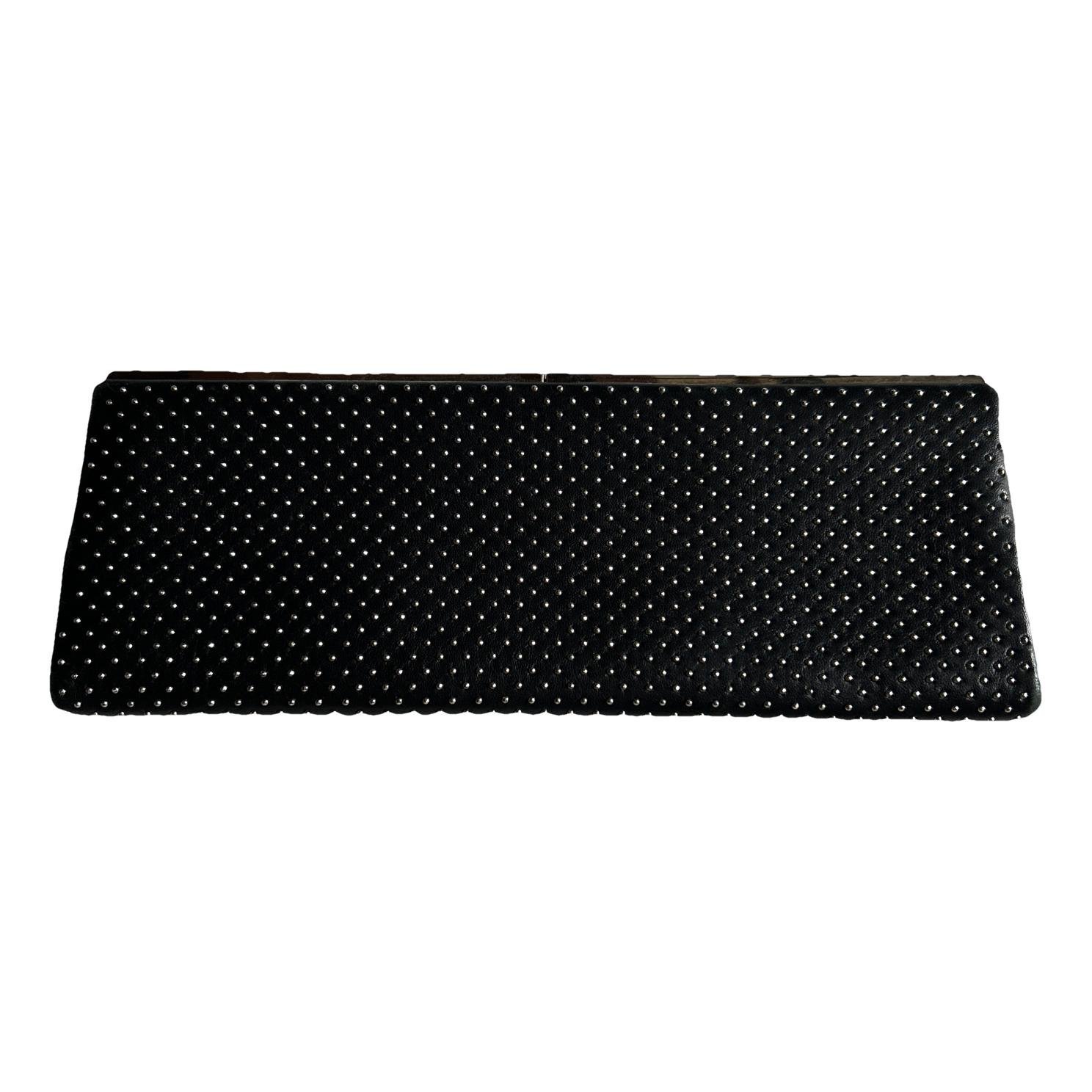Leather clutch bag