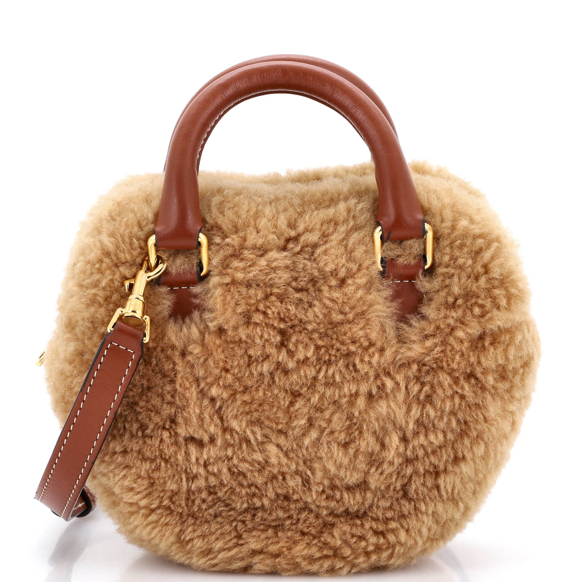 Heart Bag Shearling with Leather Medium