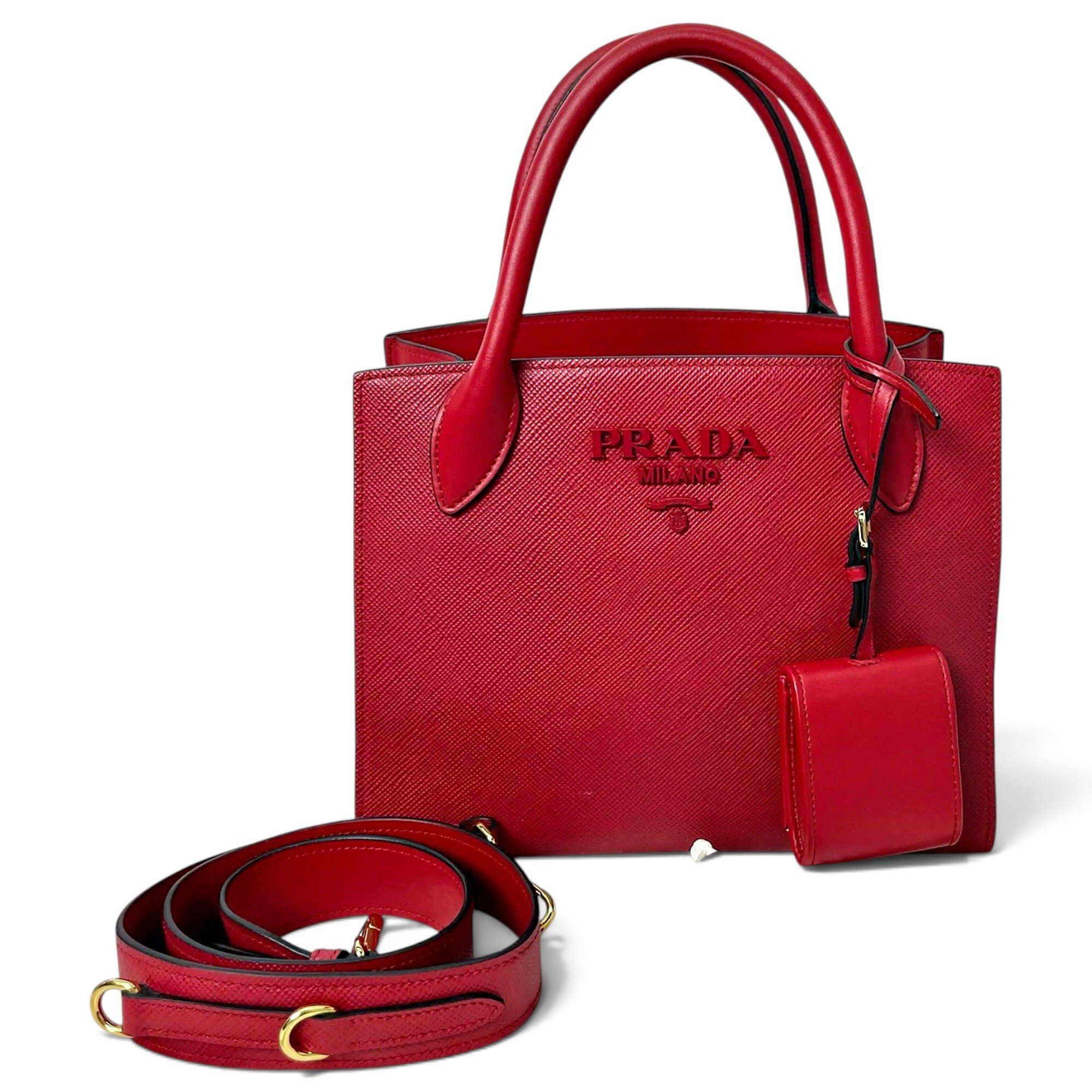 Monochrome leather tote