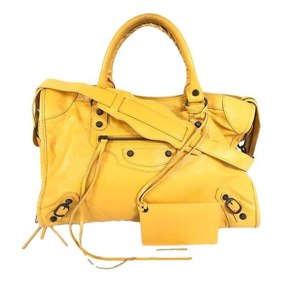 City leather handbag
