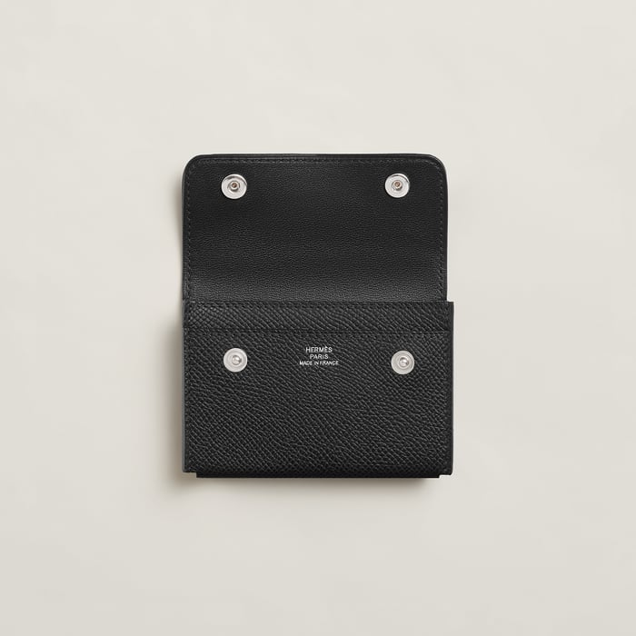 Noir Hermèsnap II Card Holder