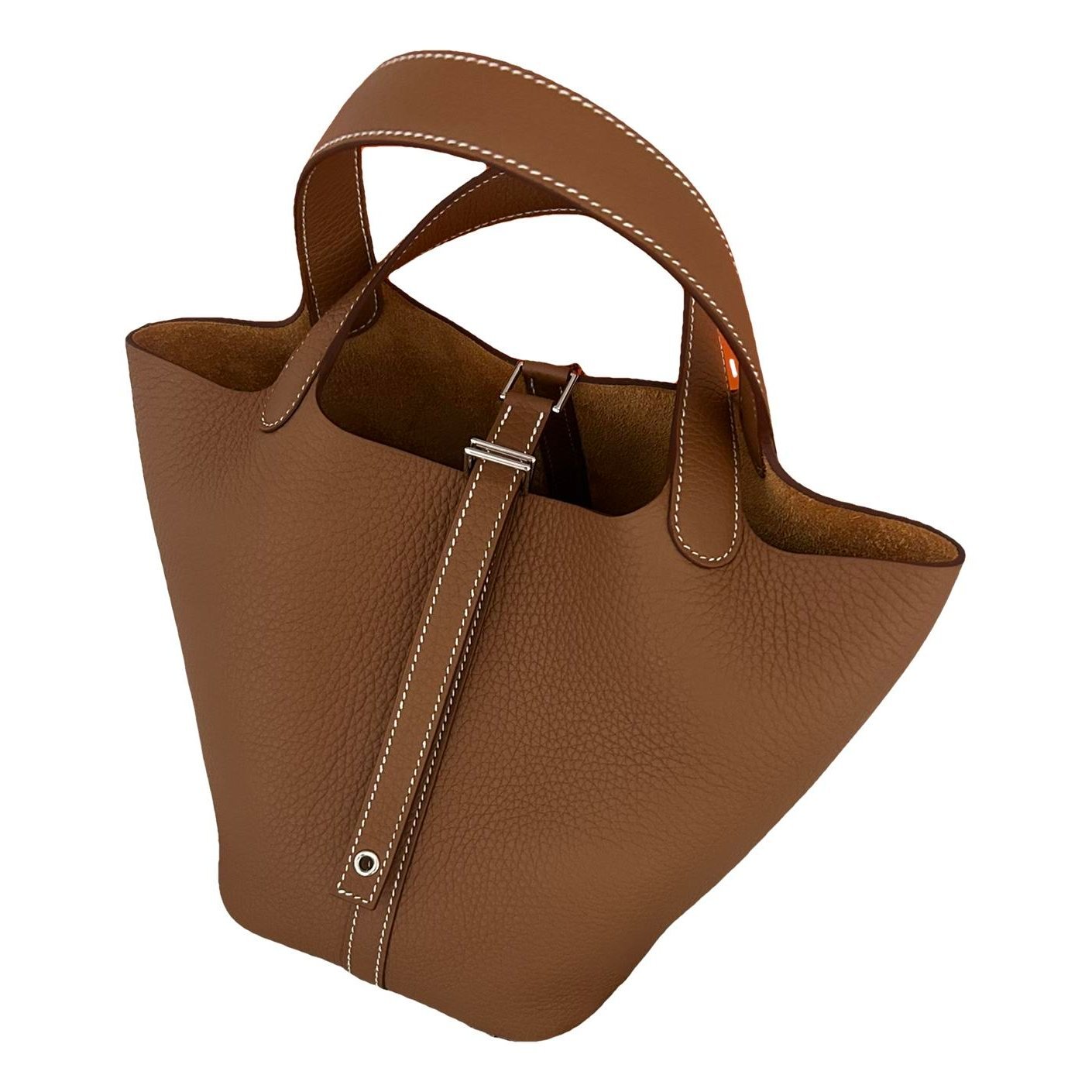 Picotin leather tote