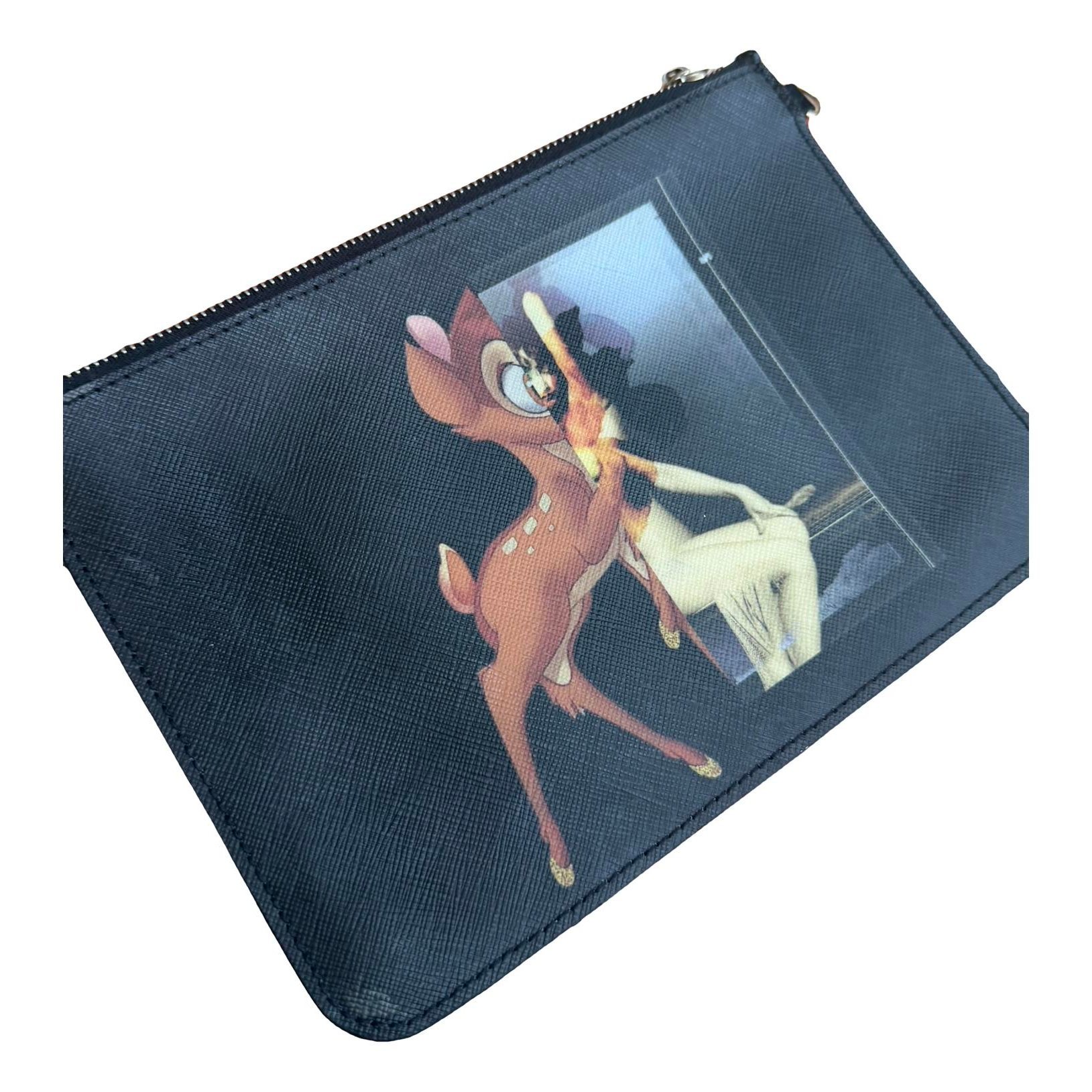 Leather clutch bag