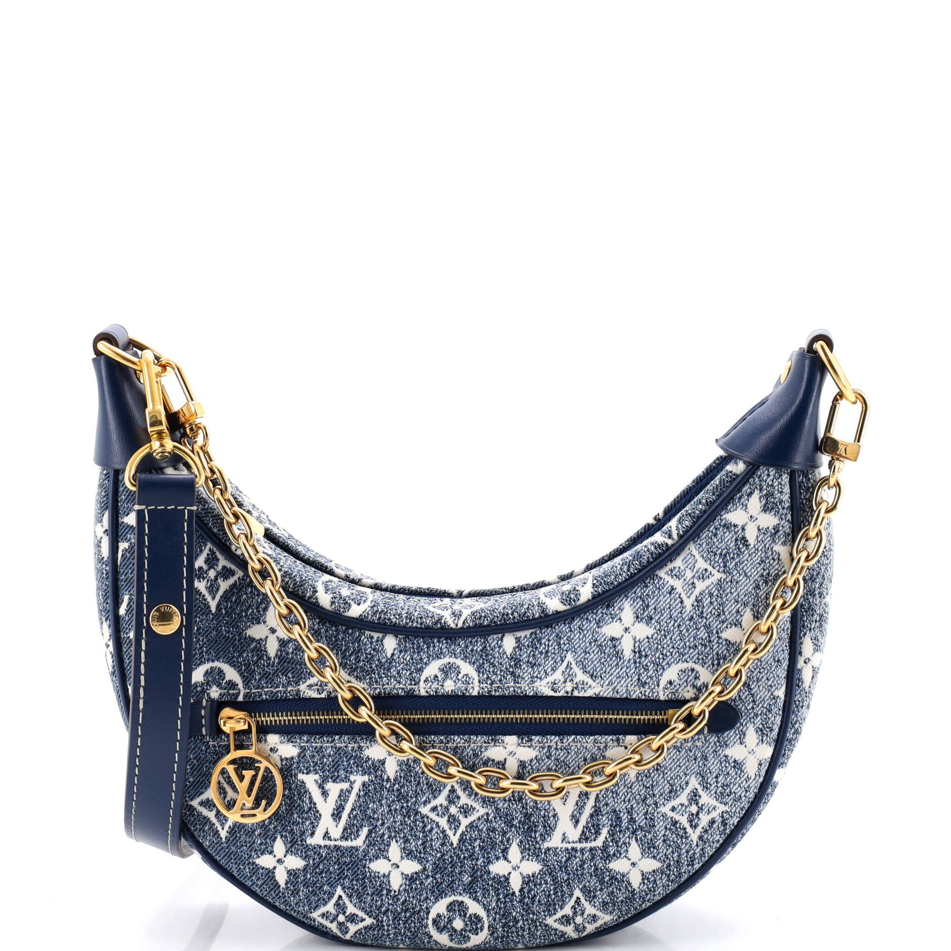 Loop Handbag Monogram Jacquard Denim
