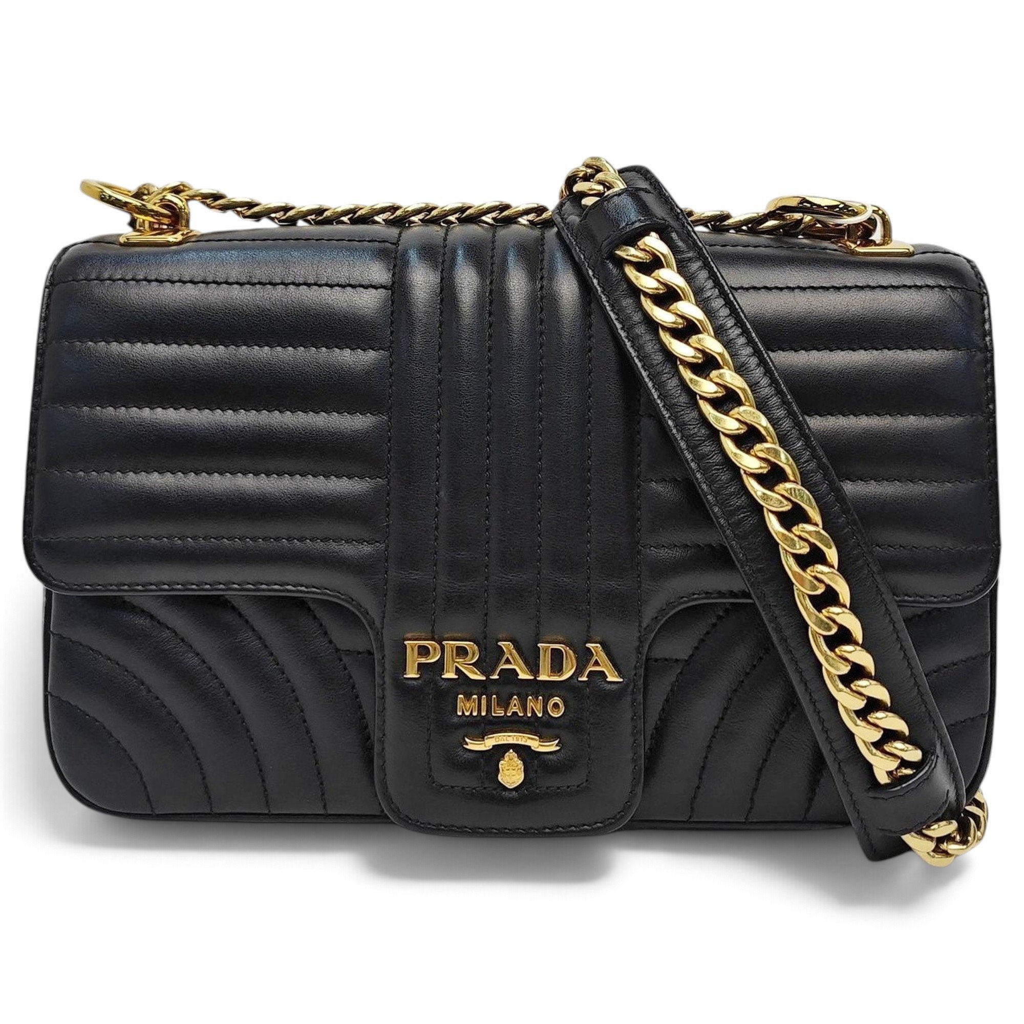 Diagramme leather handbag