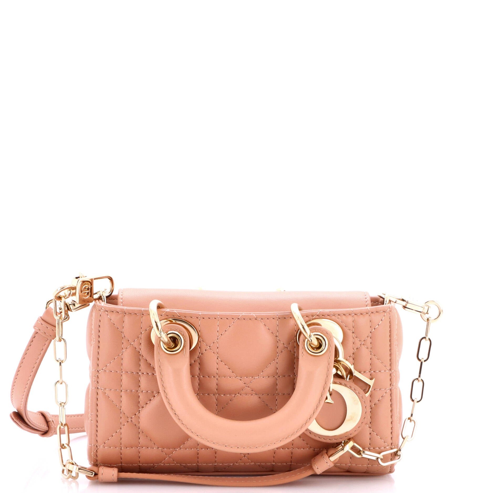 Lady D-Joy Bag Cannage Quilt Lambskin Micro