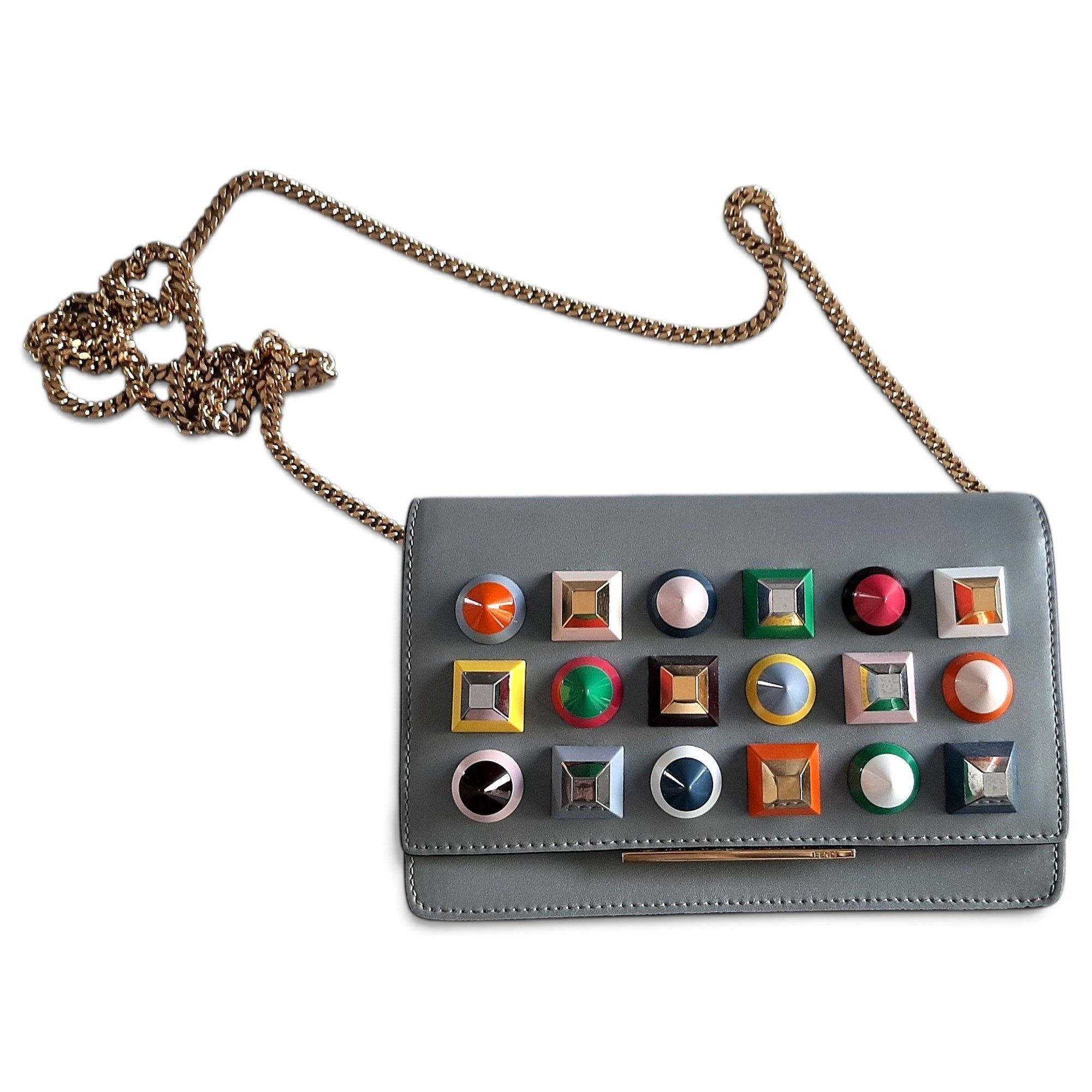 Wallet On Chain leather crossbody bag