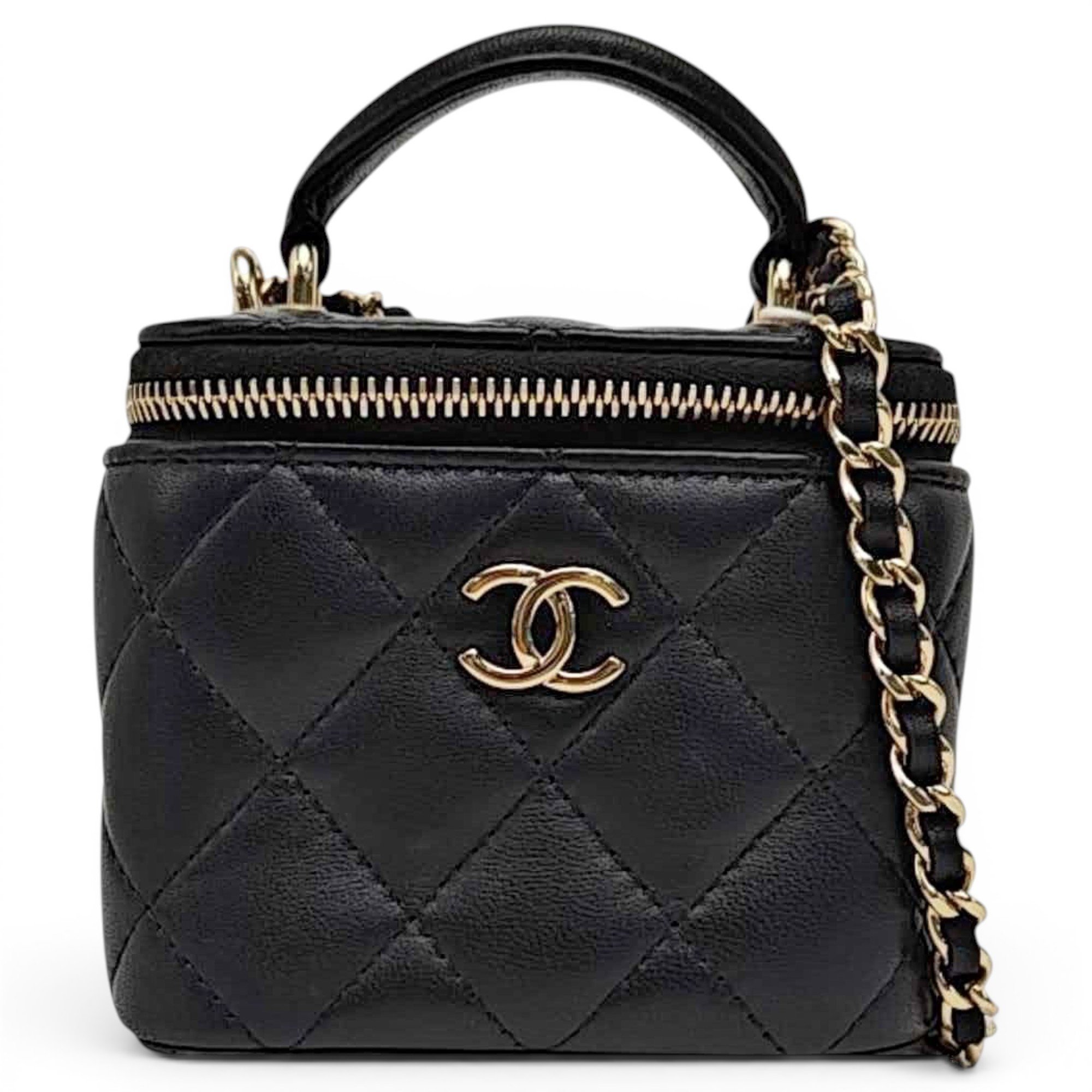 Trendy CC Vanity leather handbag
