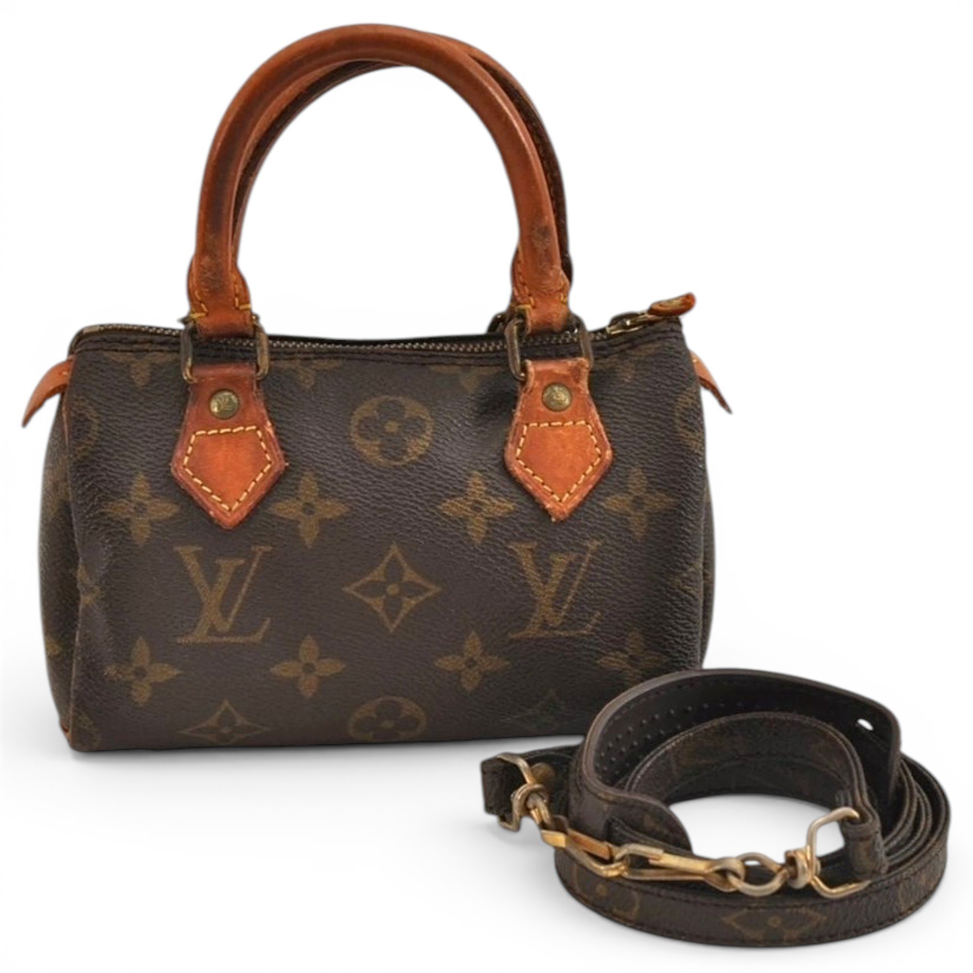Nano Speedy / Mini HL leather crossbody bag