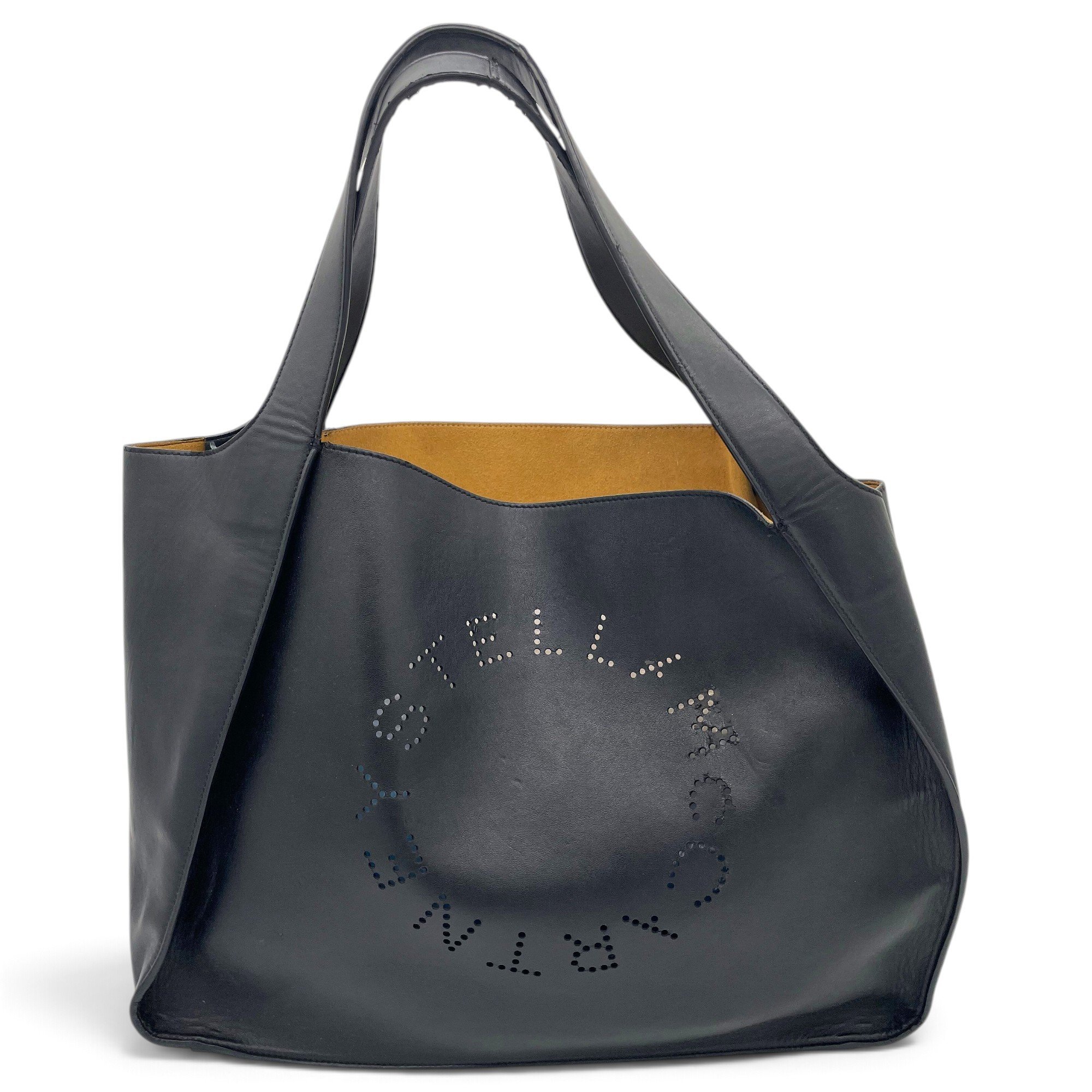 Logo vegan leather tote