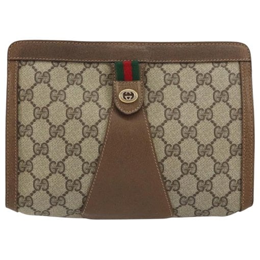 Leather clutch bag