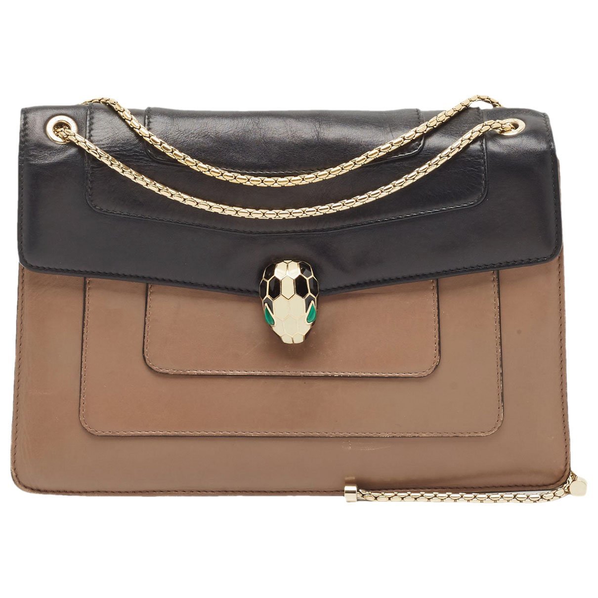 Serpenti leather handbag