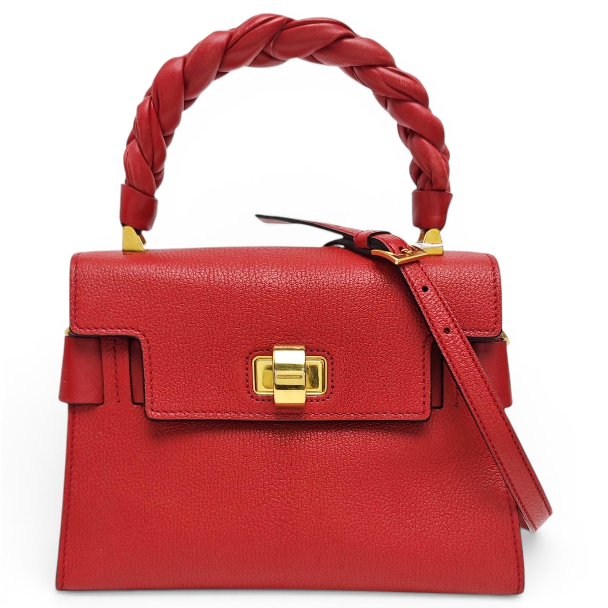 Madras leather crossbody bag