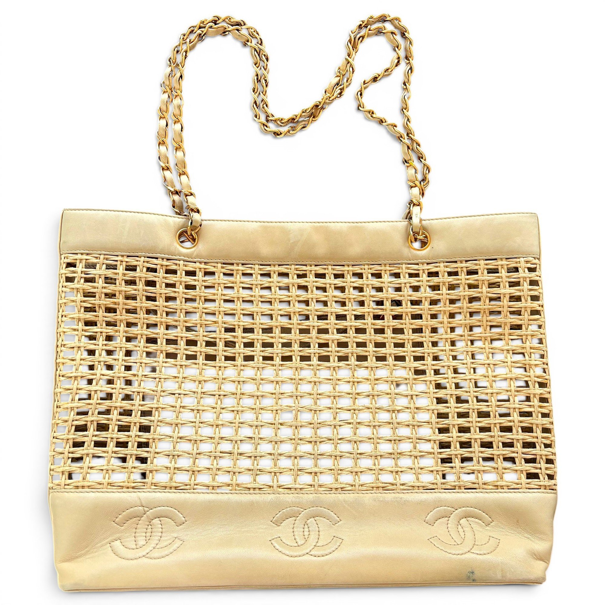 Deauville Chain leather tote