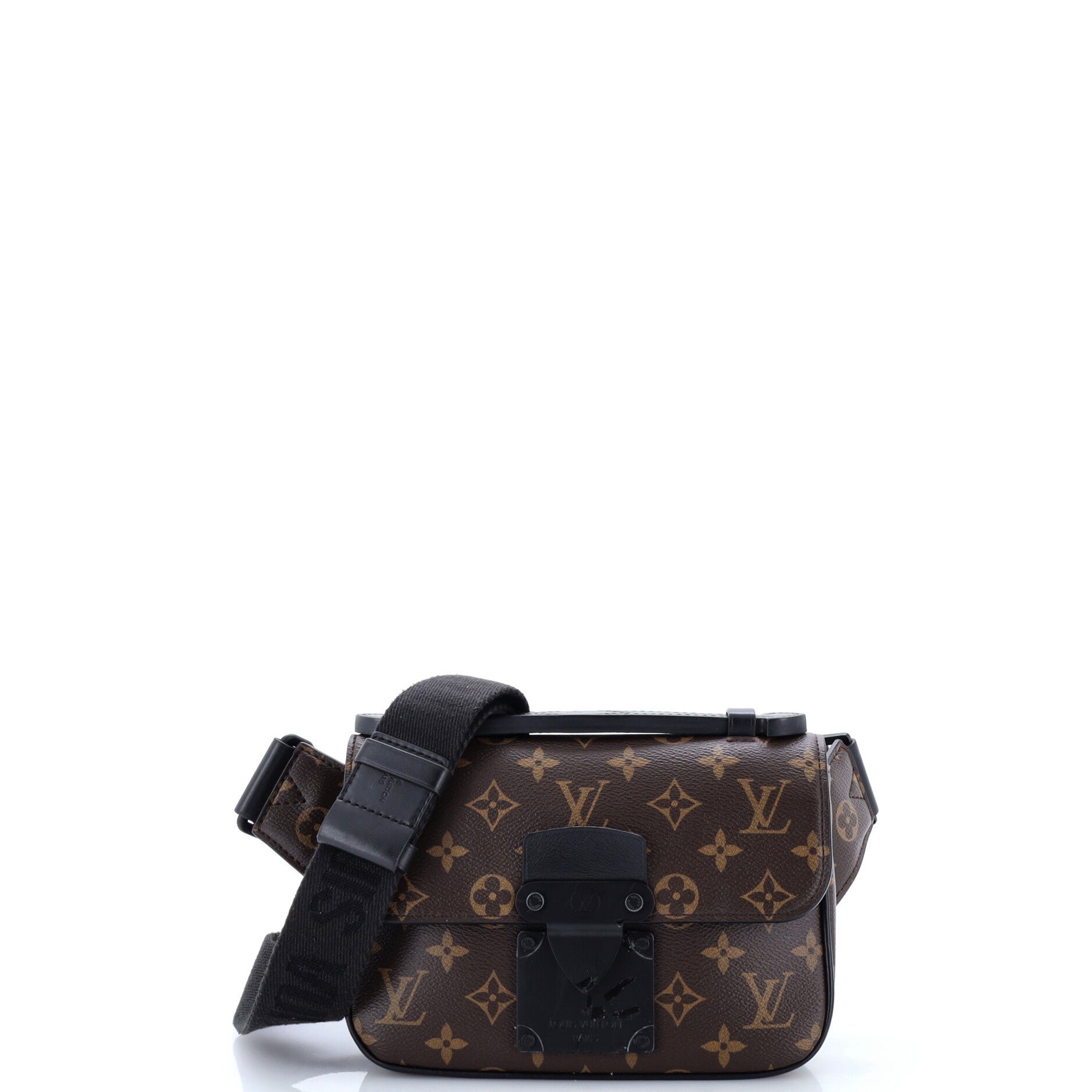 S Lock Sling Bag Macassar Monogram Canvas