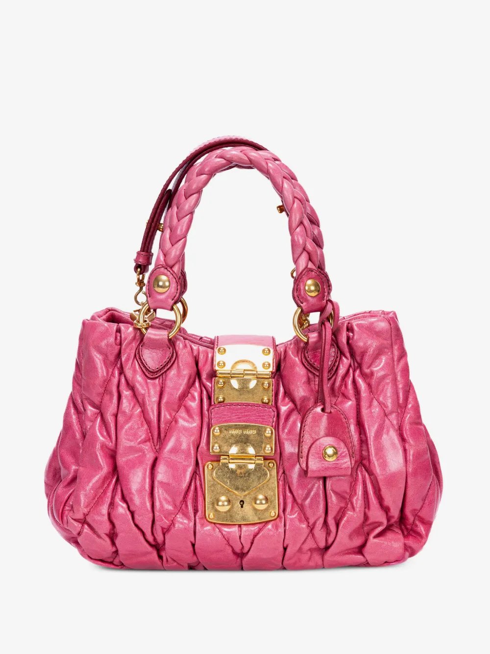 quilted two-handle shoulder bag