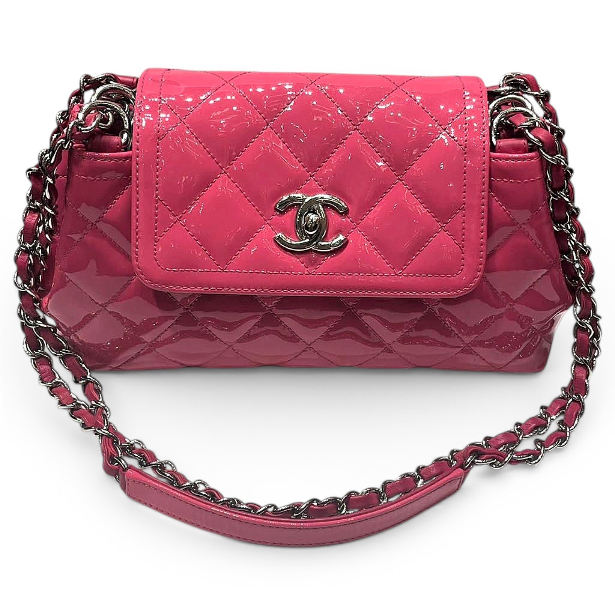 Patent leather handbag